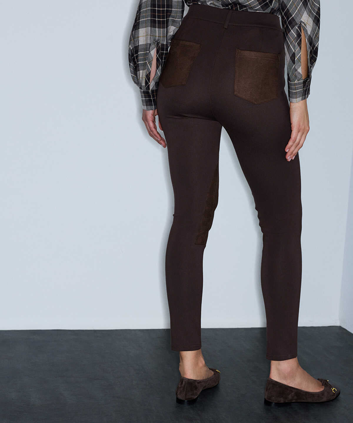 Mixed Media Skinny Trousers