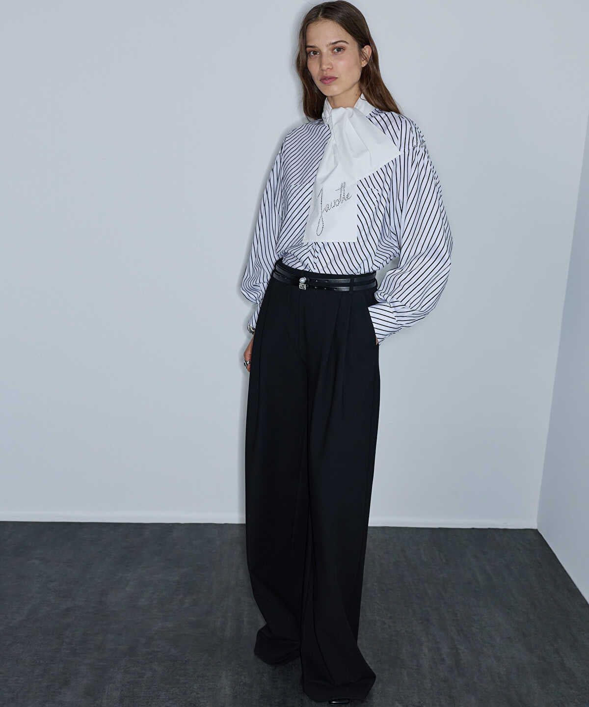 Embellished Double-Belt Trousers
