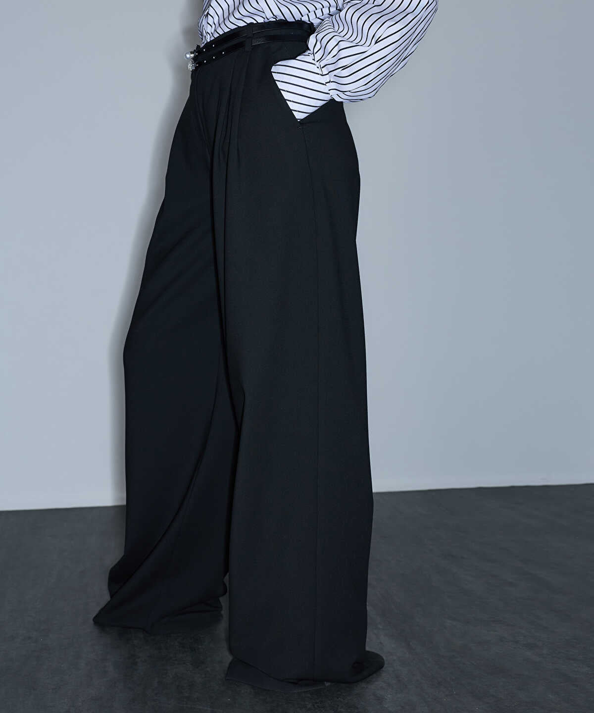 Embellished Double-Belt Trousers