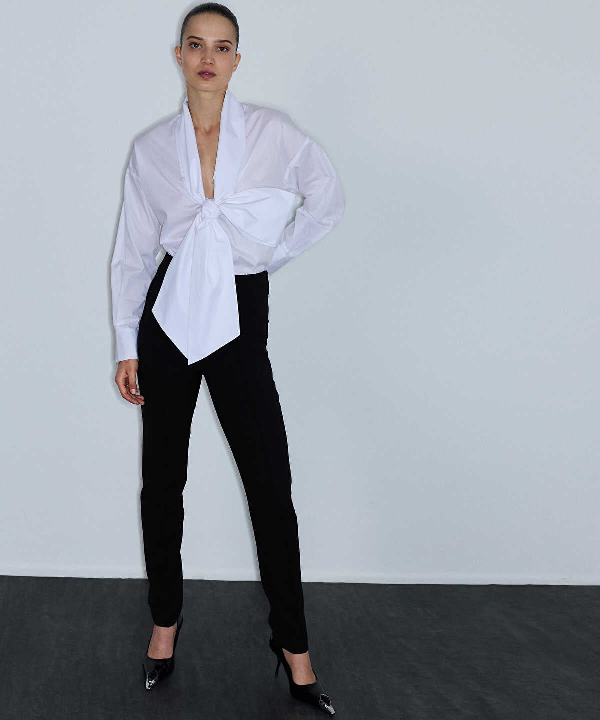 Pressed-Crease Skinny Trousers