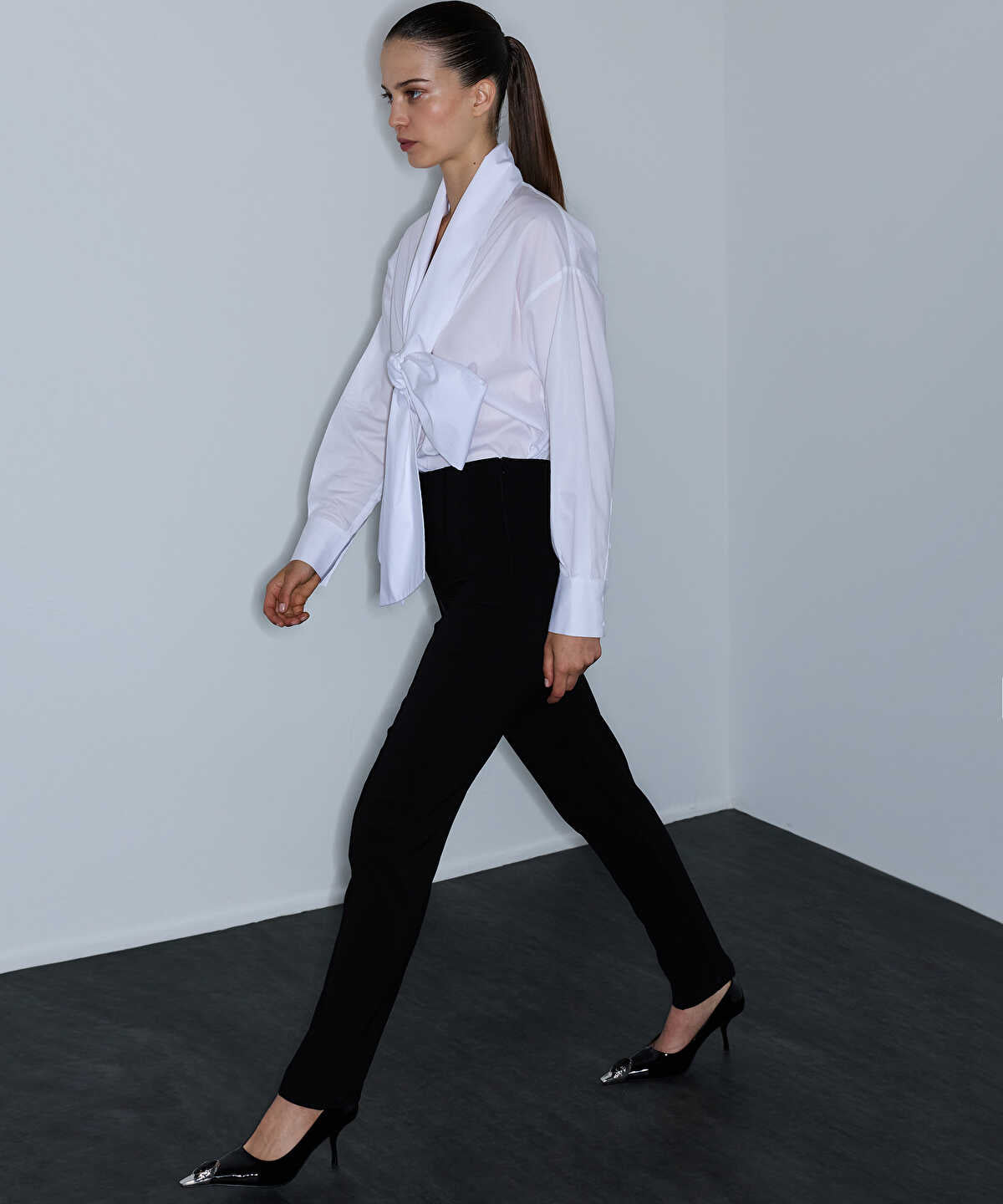 Pressed-Crease Skinny Trousers