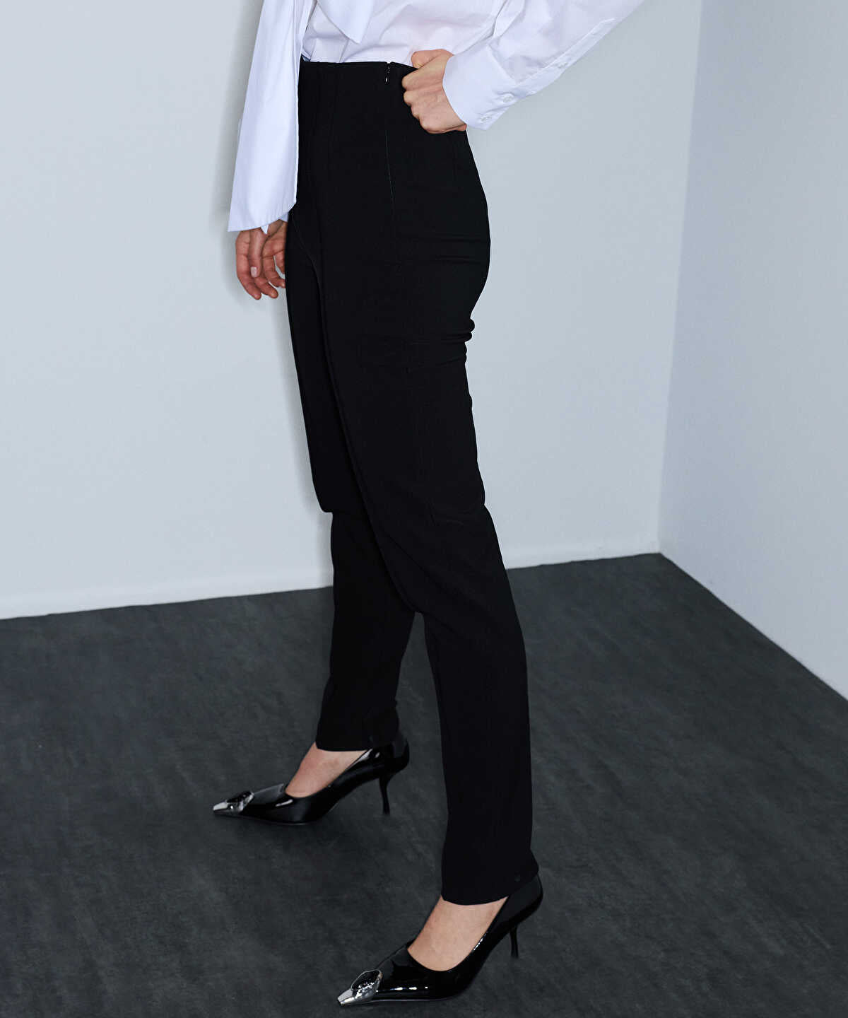 Pressed-Crease Skinny Trousers