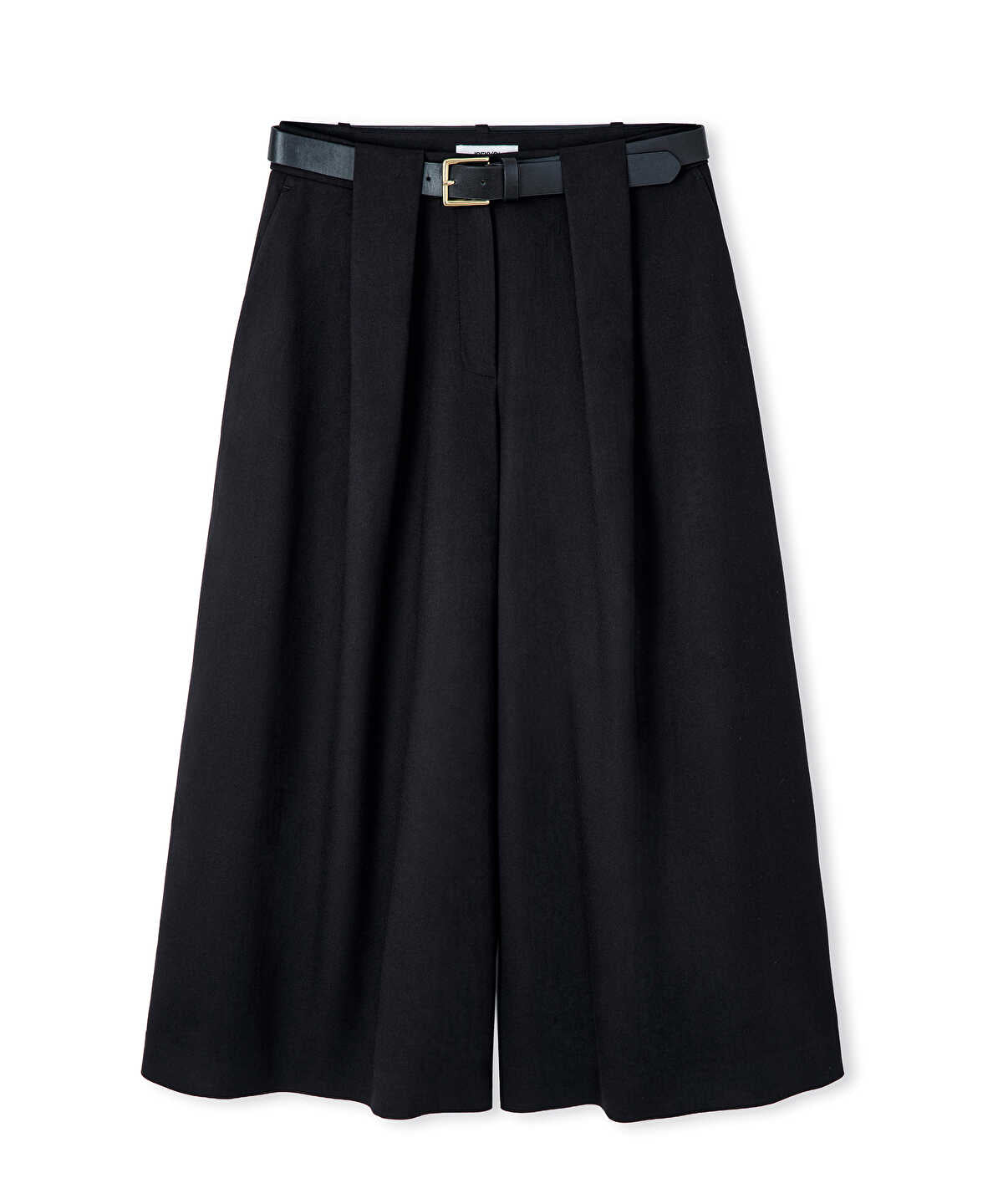 Belted Palazzo Bermuda Trousers