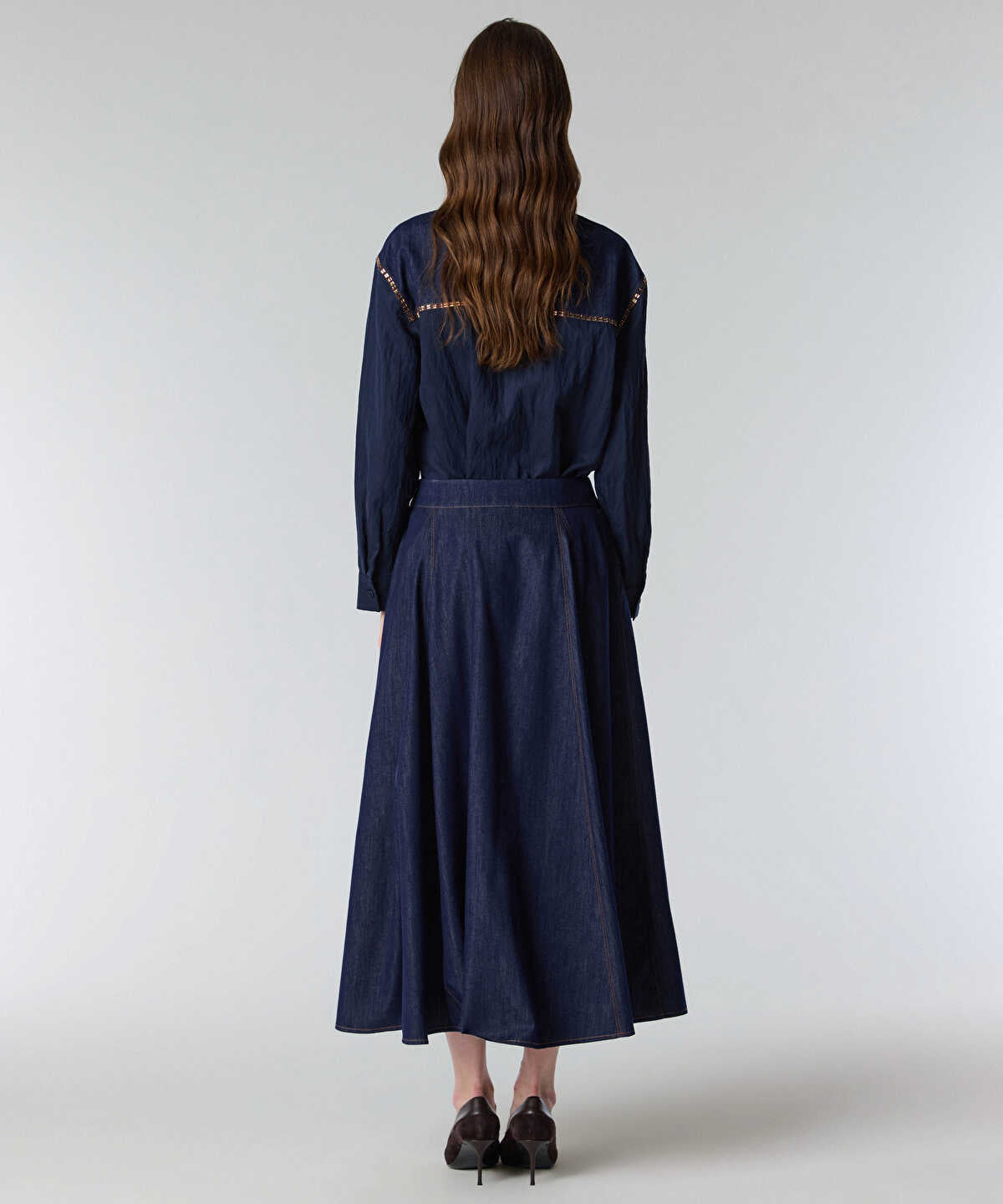 Midi Denim Skirt