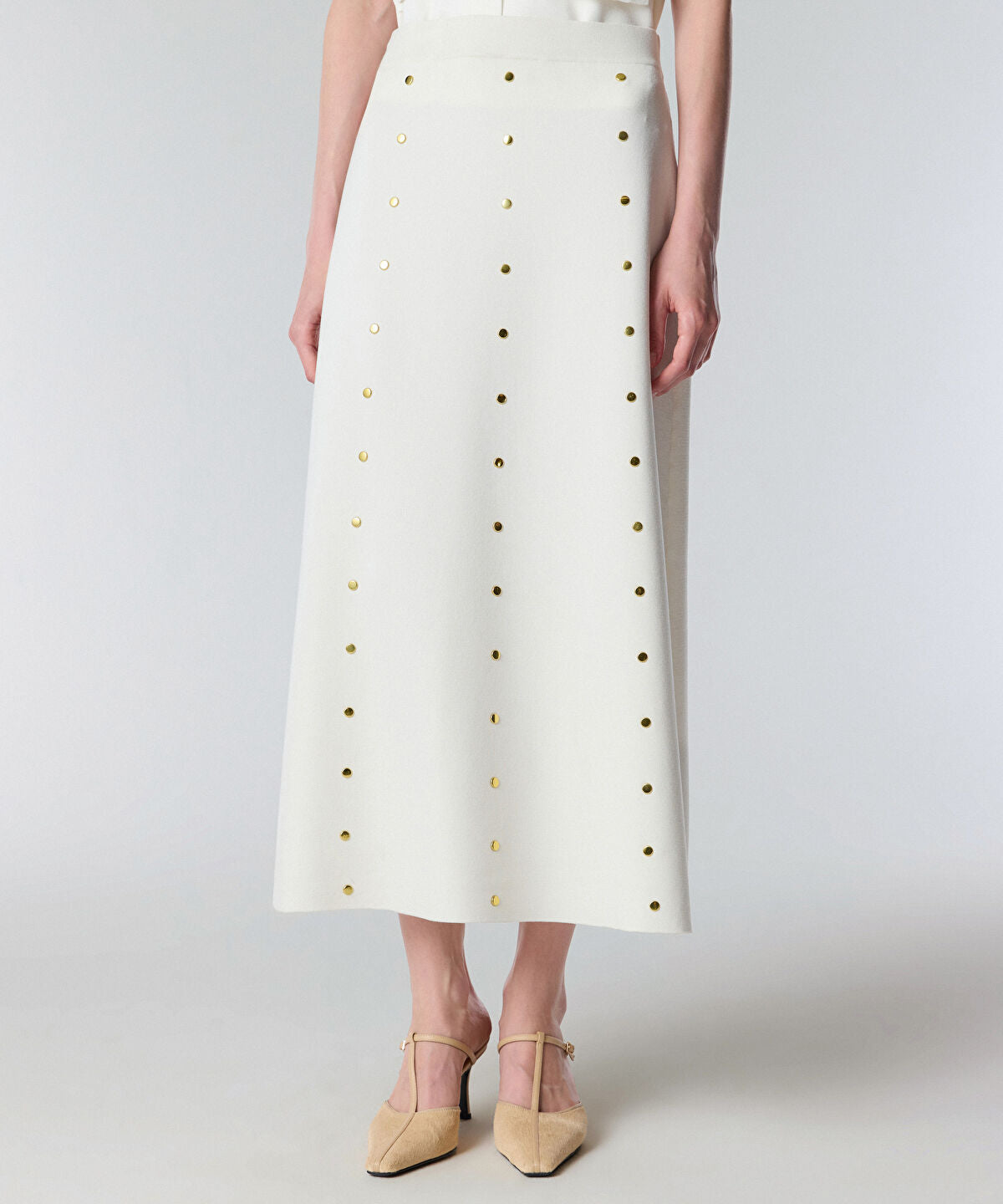 Studded Knit Skirt