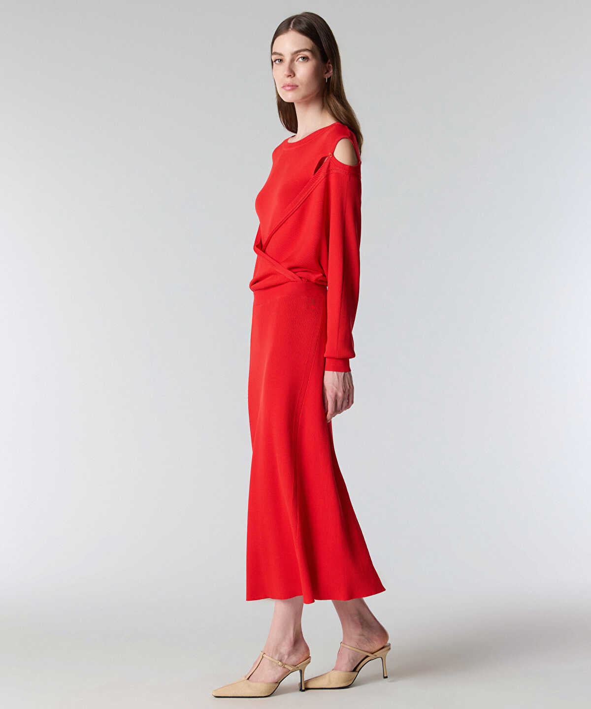 Flared Knit Skirt