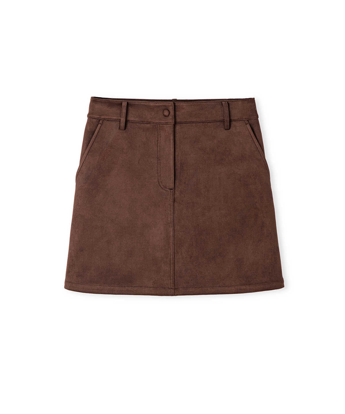 Faux-Suede Mini Skirt
