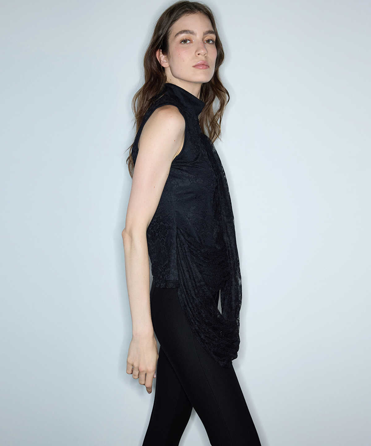 Asymmetric Lace Blouse