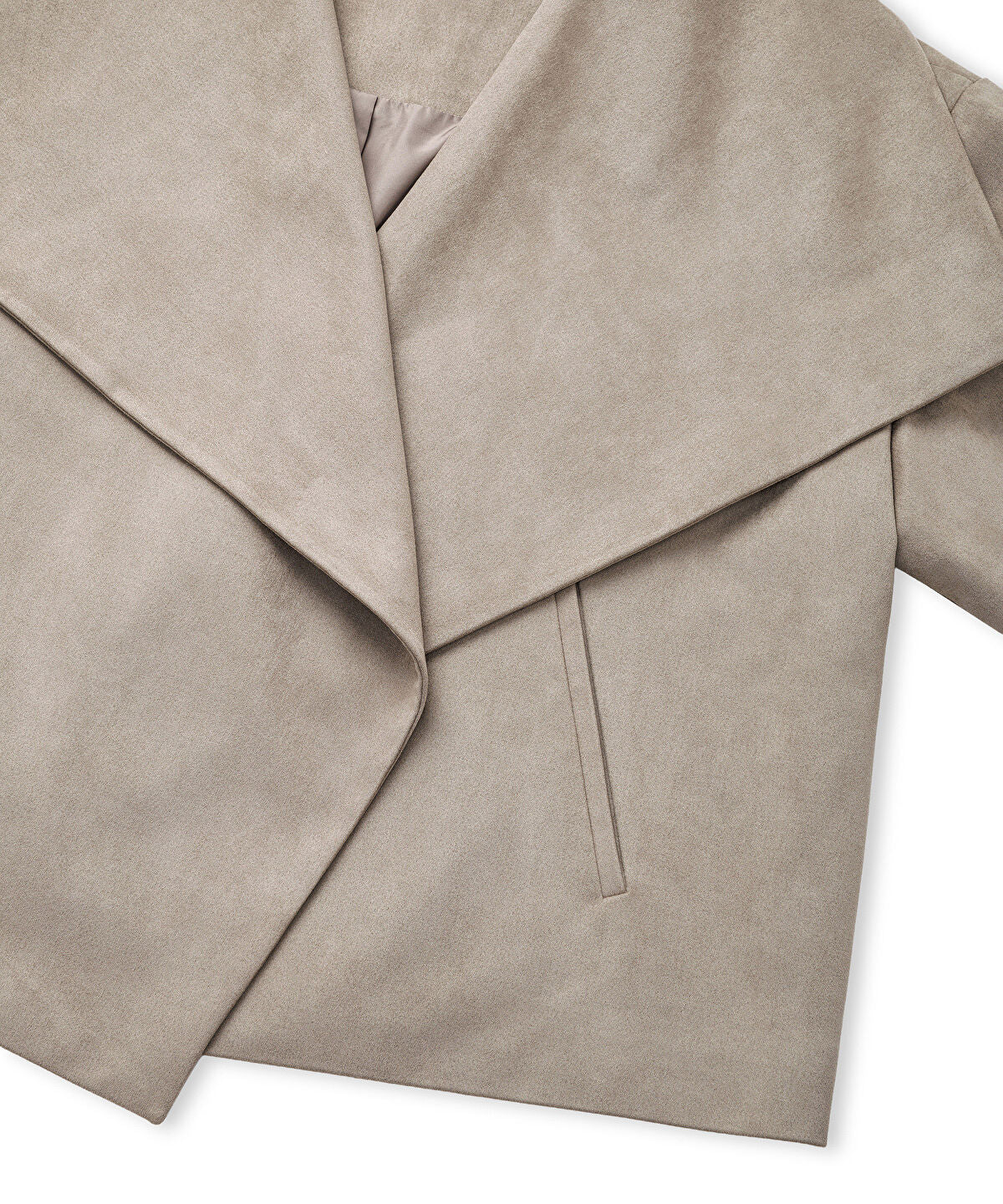 Suede-Effect Coat