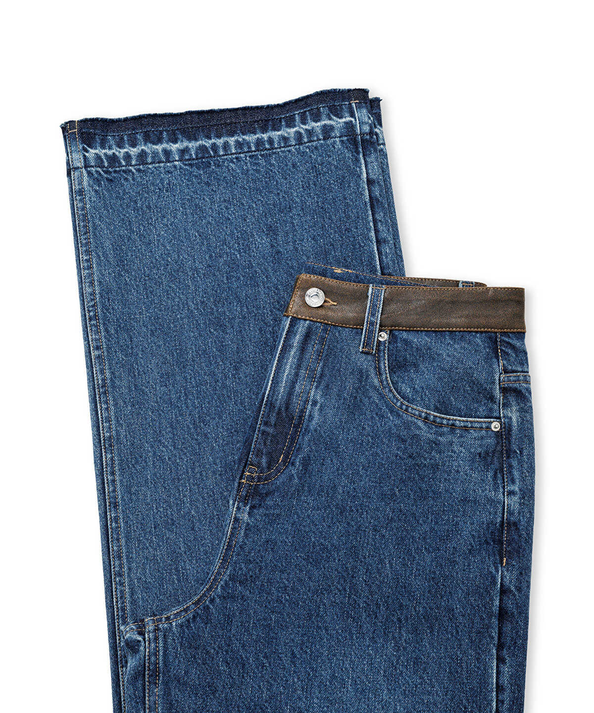 Combination Wide-Leg Jeans