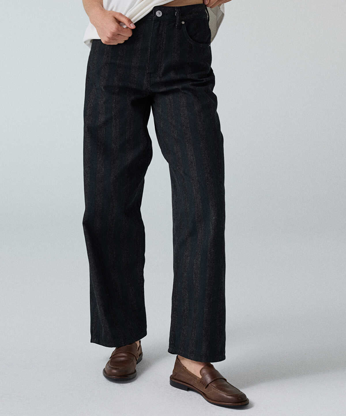 Striped Barrel Jeans