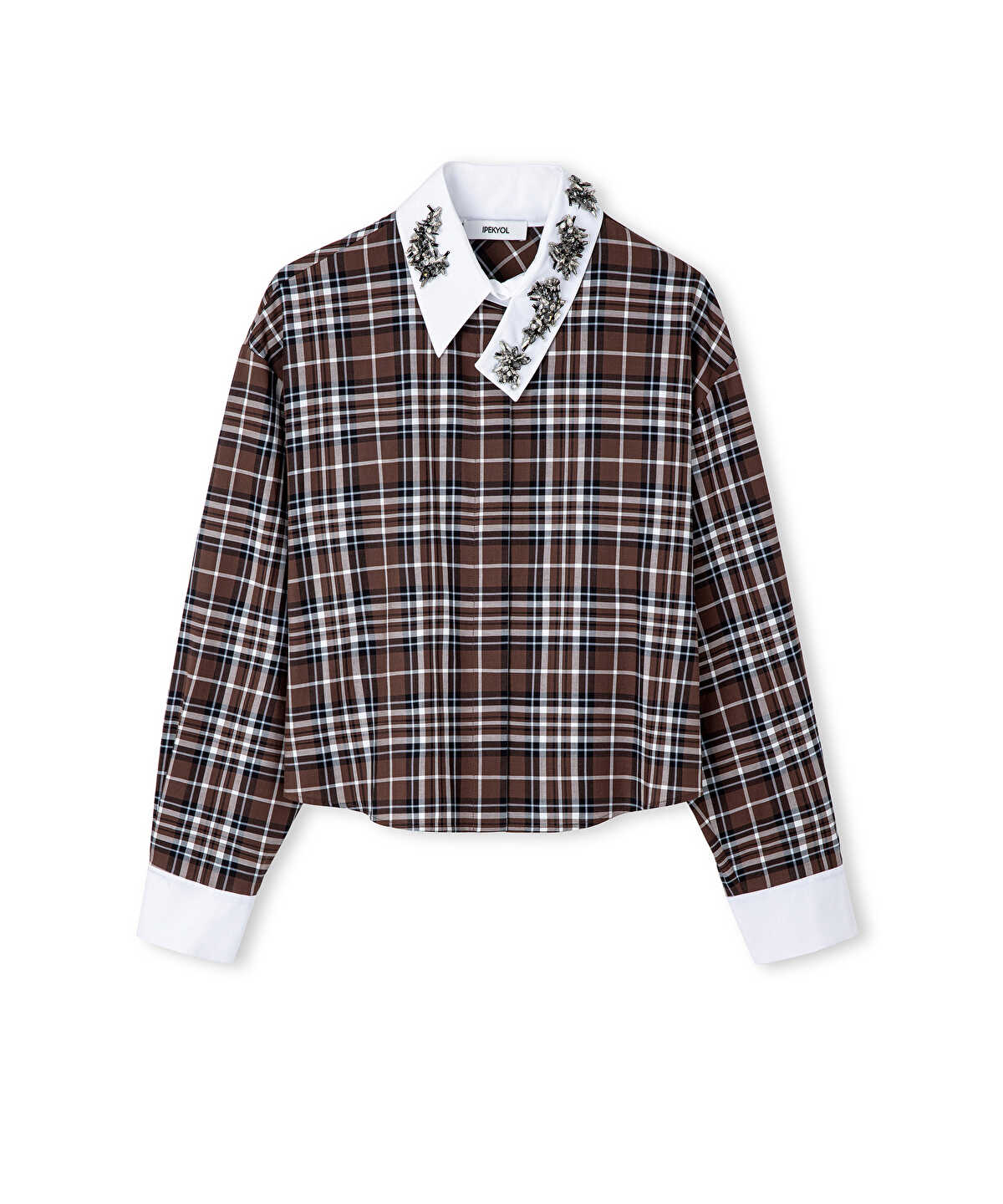 Embellished Plaid Shirt