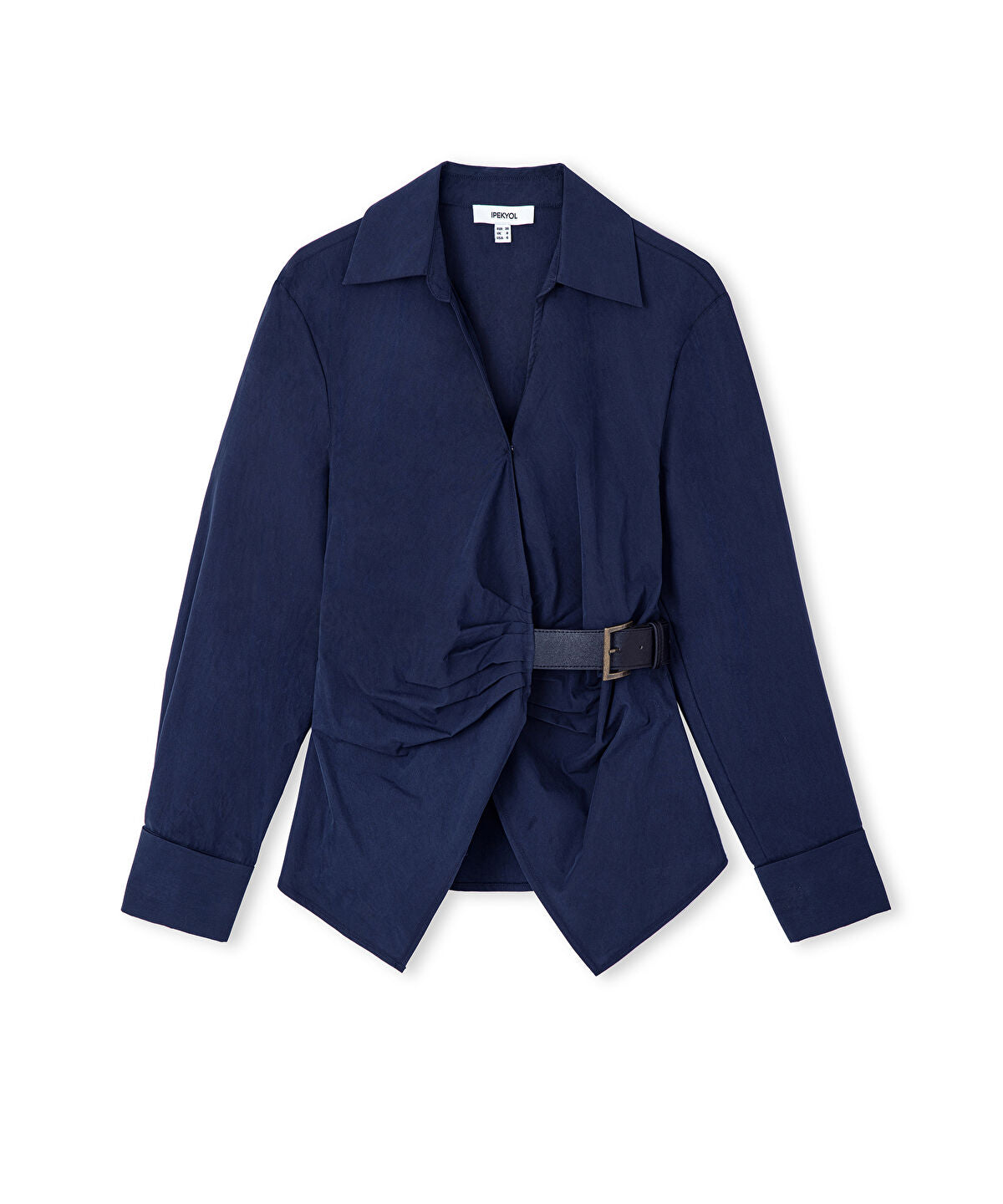 Asymmetric Belted Shirt