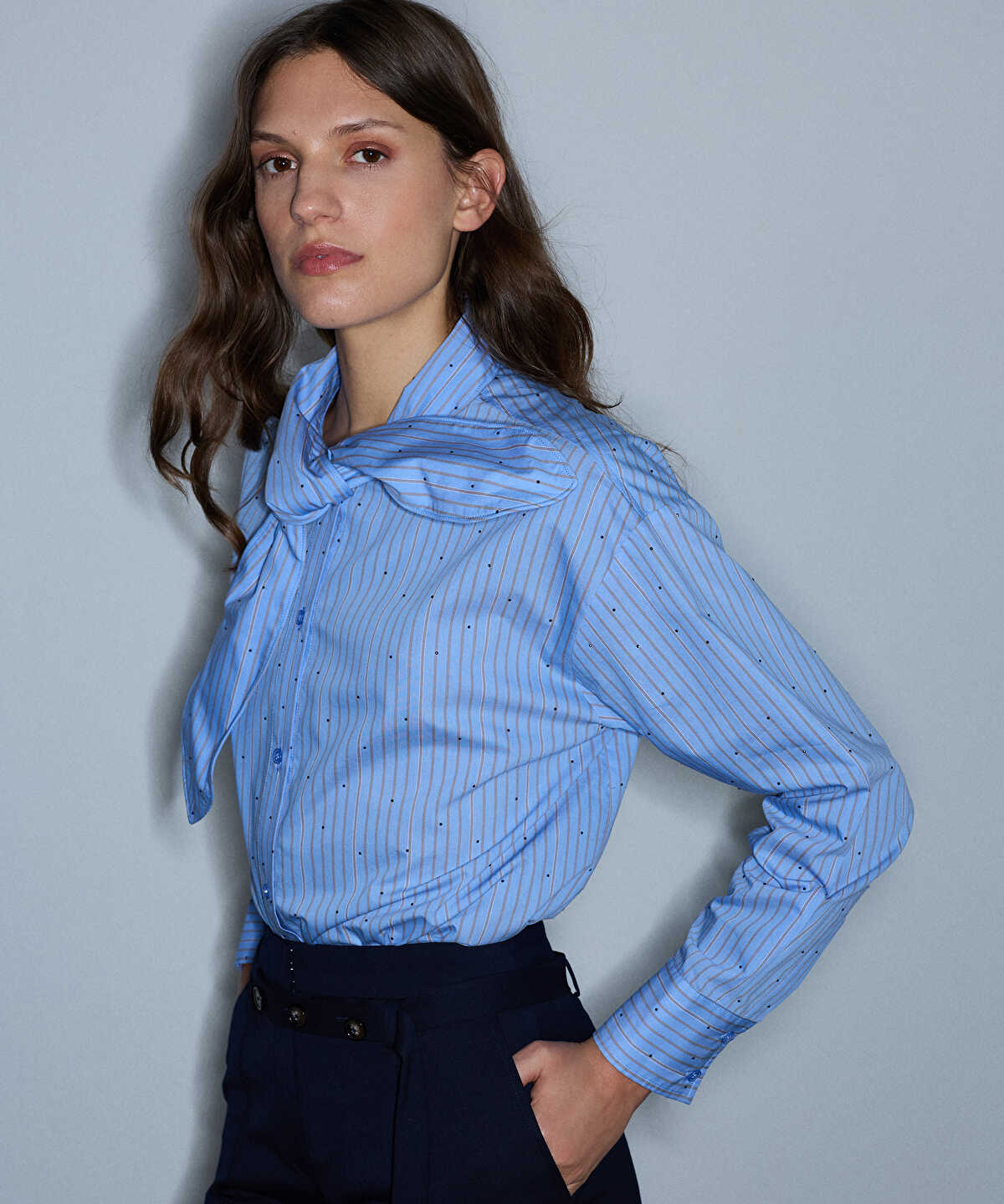 Tie-Neck Shirt