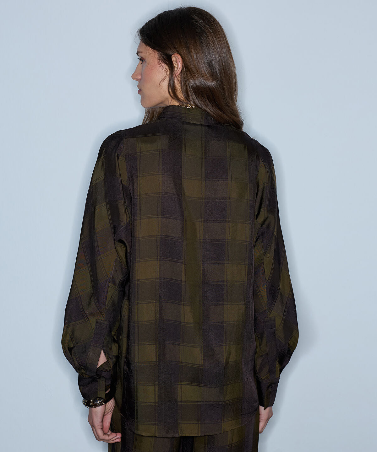 Asymmetric Plaid Shirt