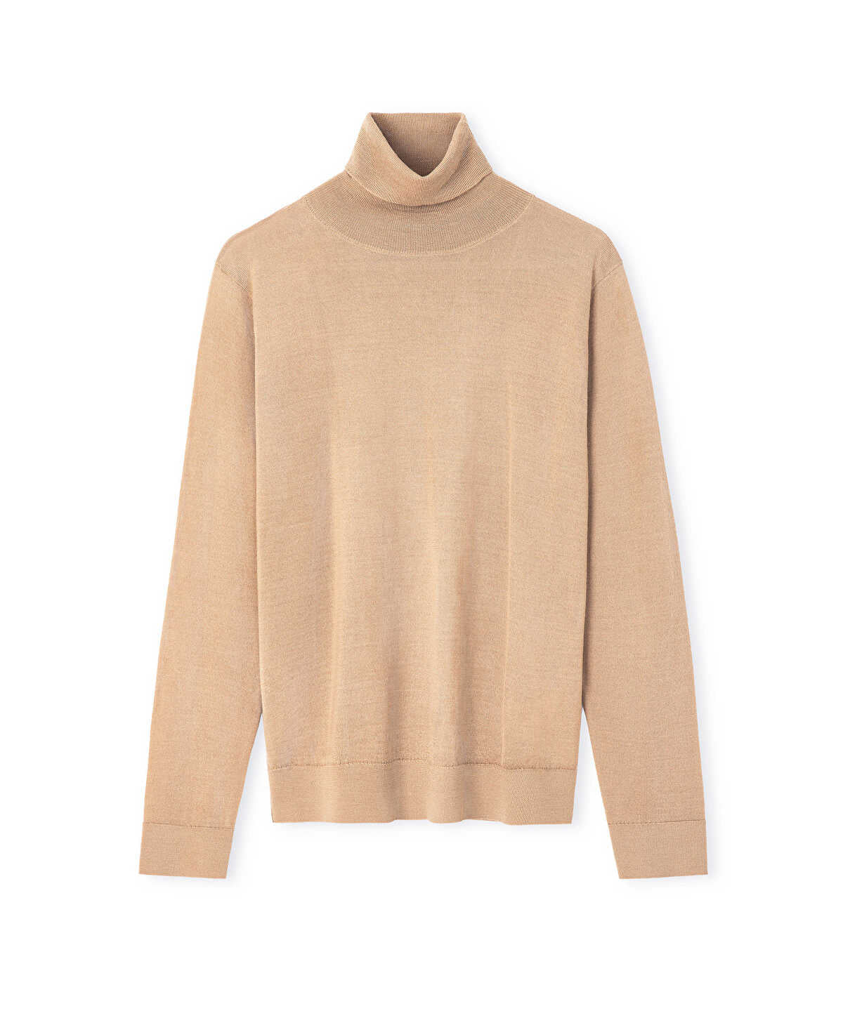 Wool-Blend Turtleneck Knit Top