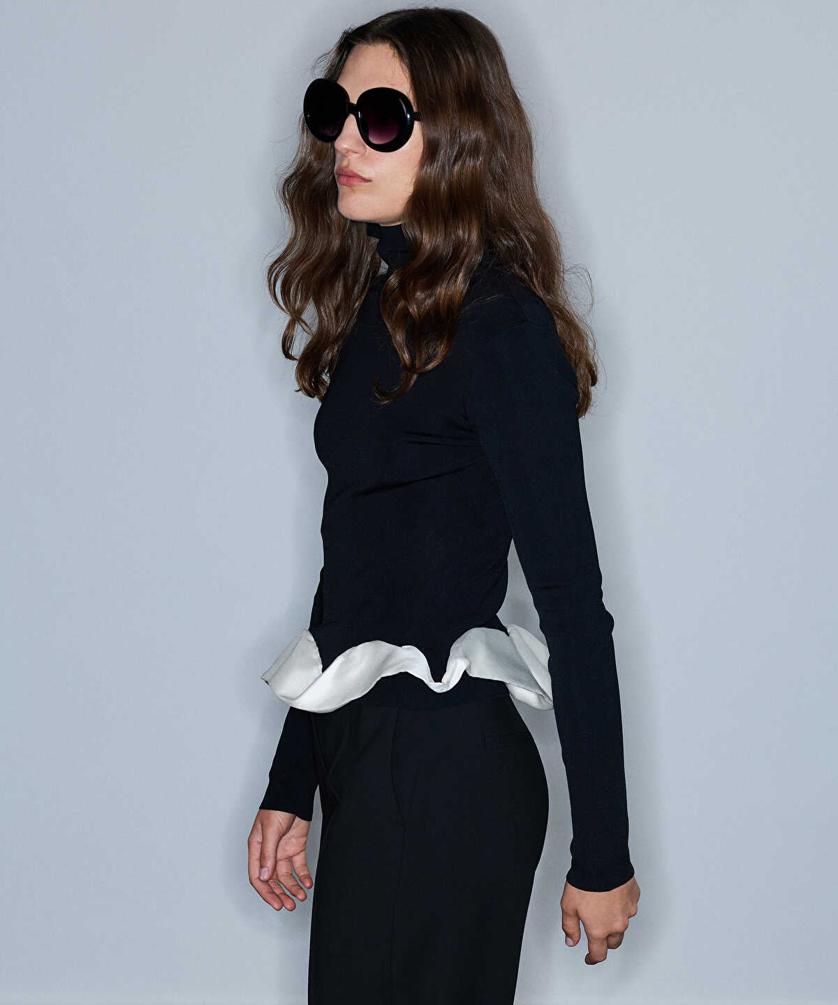 Color-Block Combination Knit Top