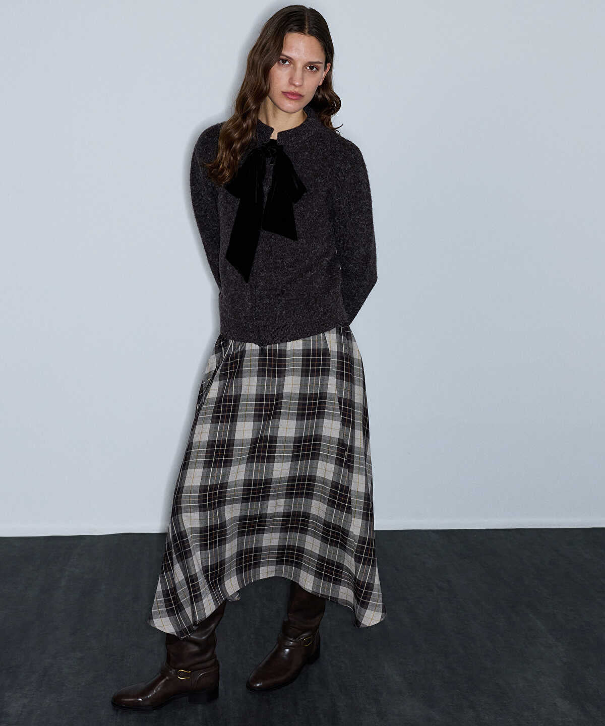 Cardigan with Detachable Bow