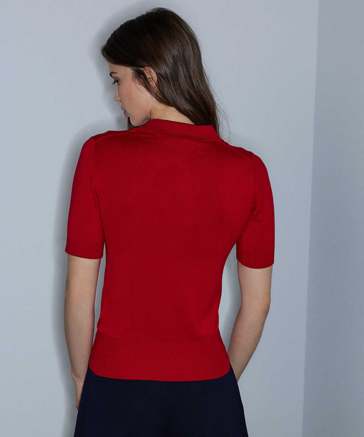 Polo Knit Top