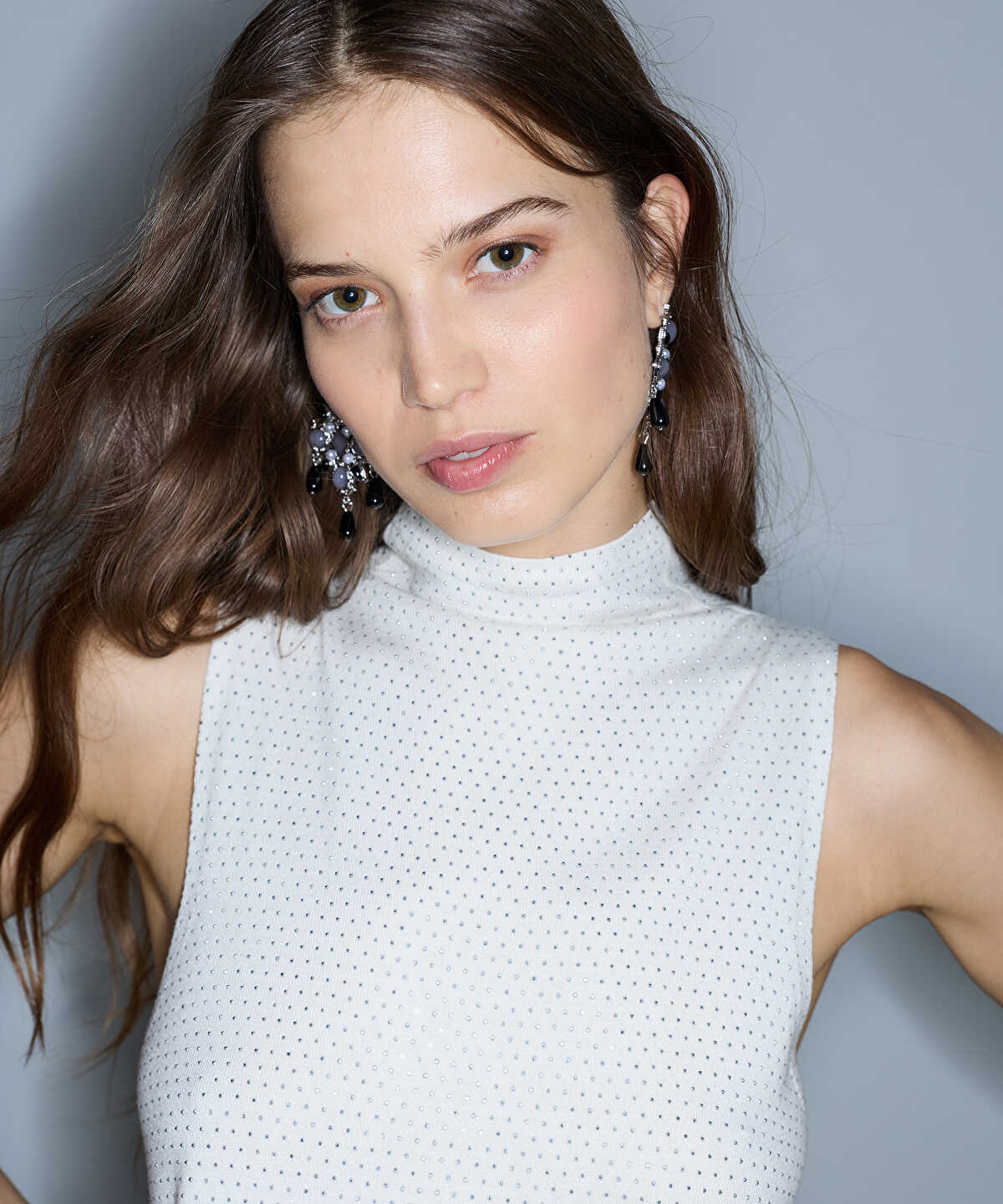 Knit Top with Rhinestones