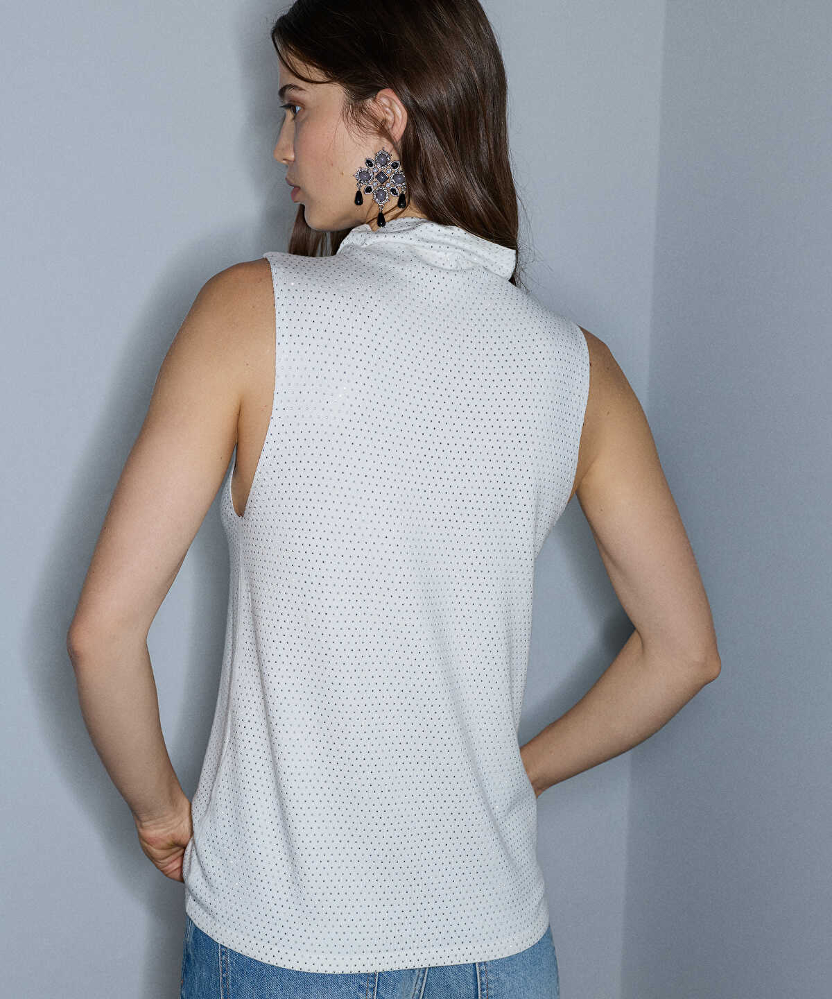 Knit Top with Rhinestones