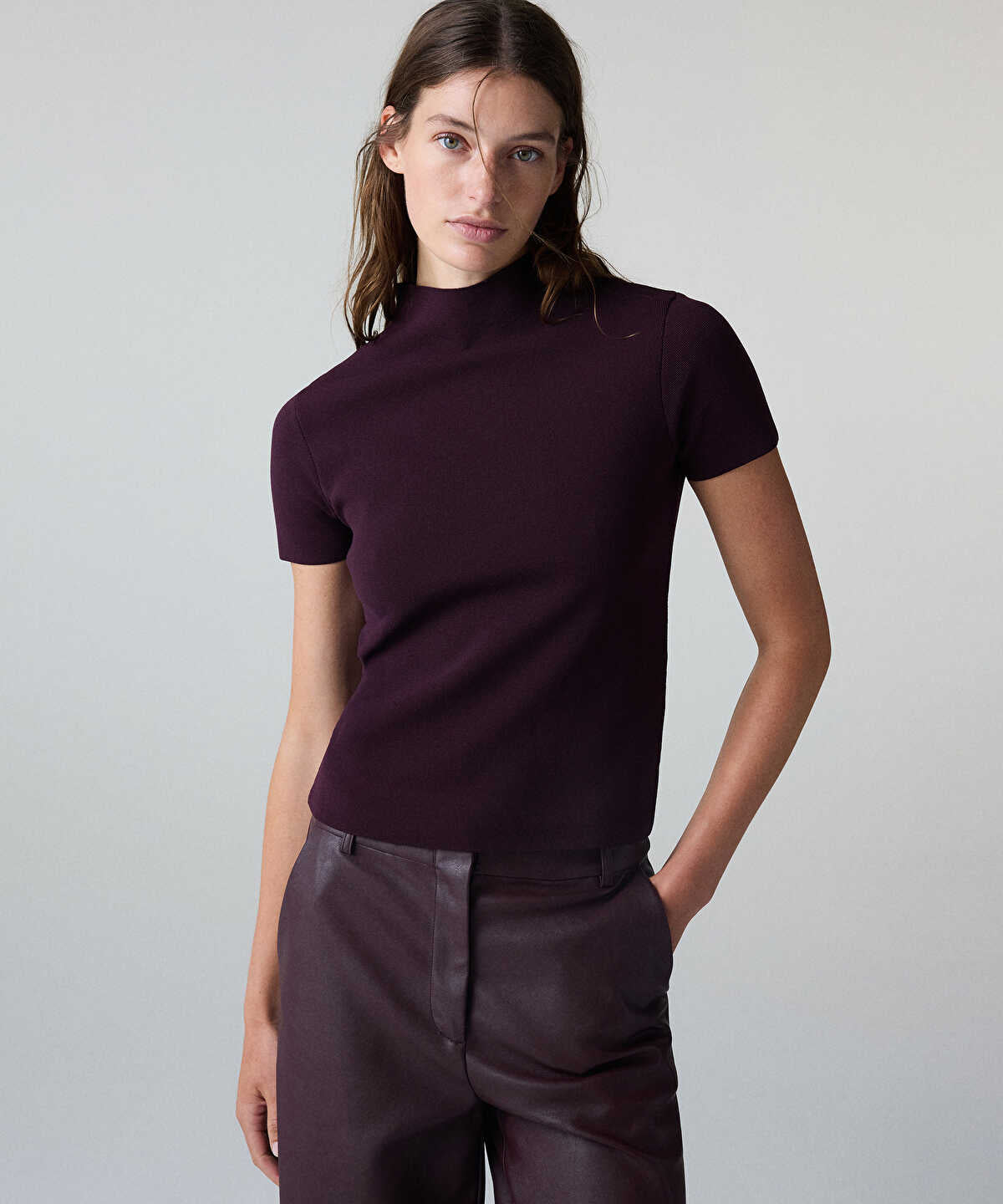 Short-Sleeve Knit Top