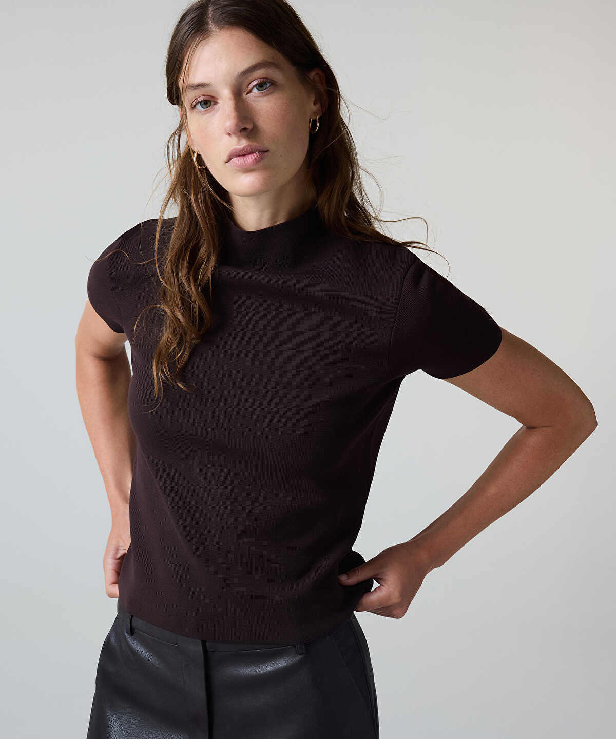 Short-Sleeve Knit Top