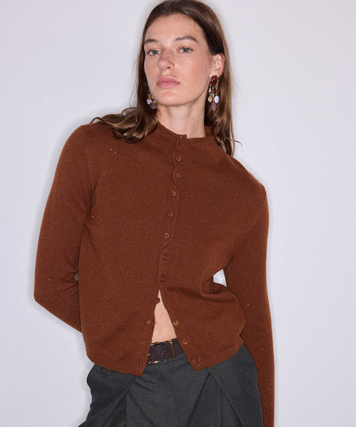Lurex Wool-Blend Knit Top