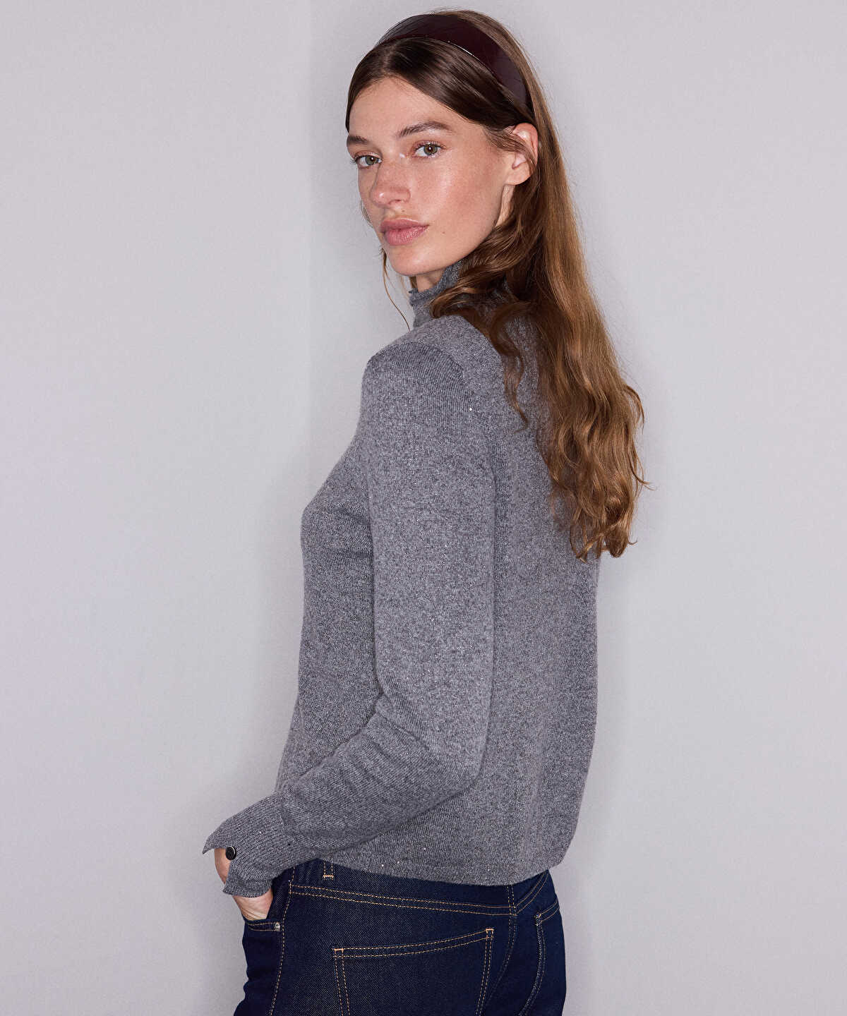 Lurex Wool-Blend Knit Top