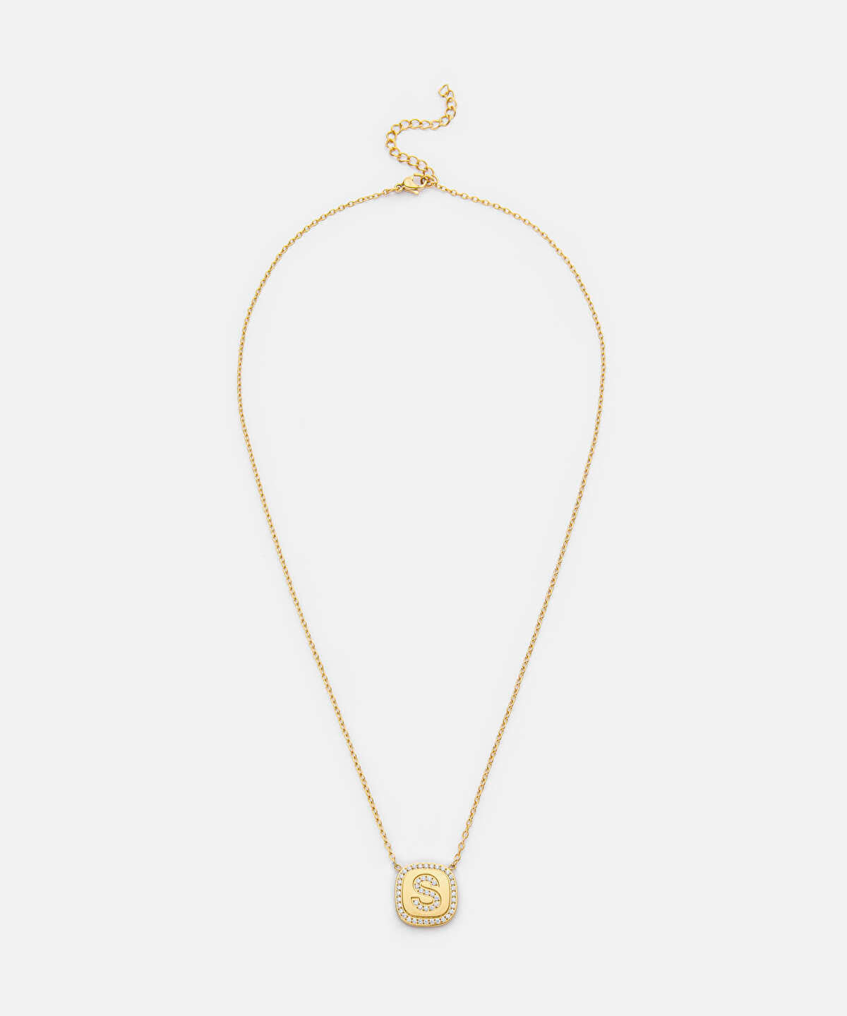 Embellished 'S' Pendant Necklace