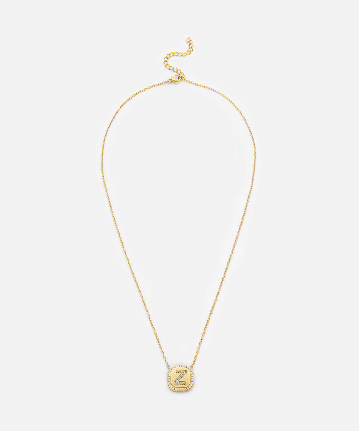 Embellished 'Z' Pendant Necklace