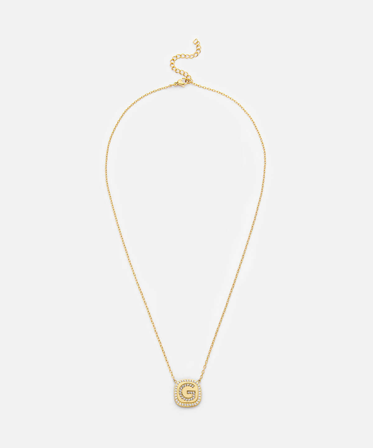 Embellished 'G' Pendant Necklace