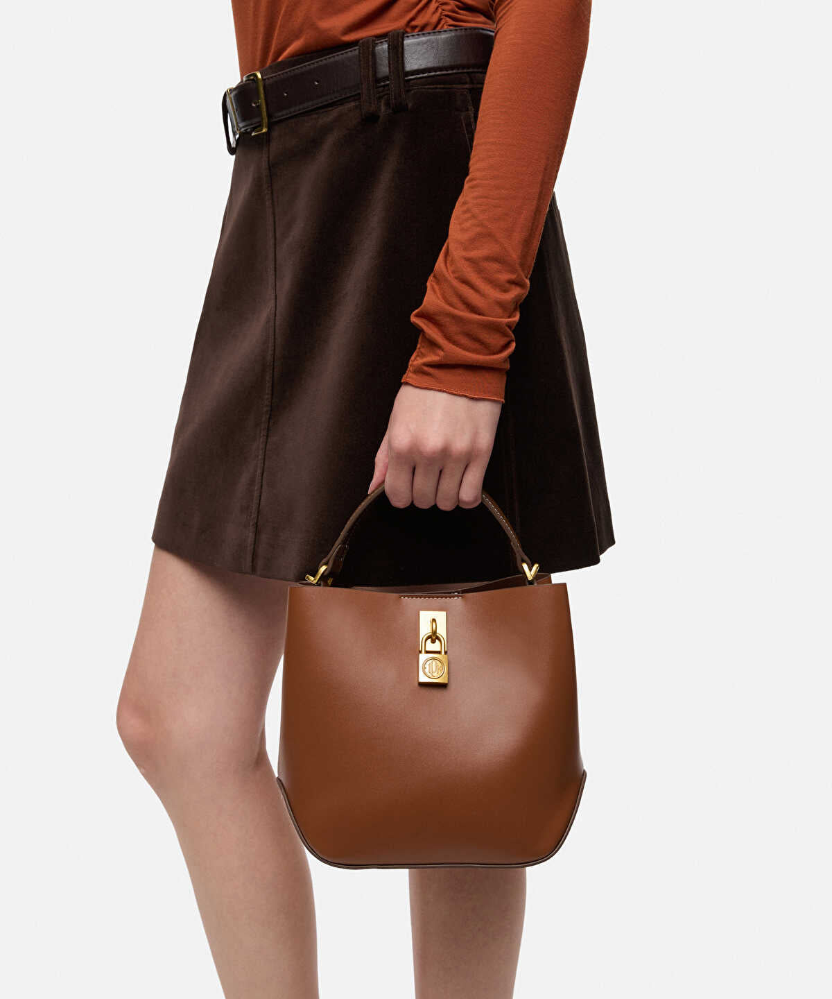 Double-Strap Bag with Metal Buckle