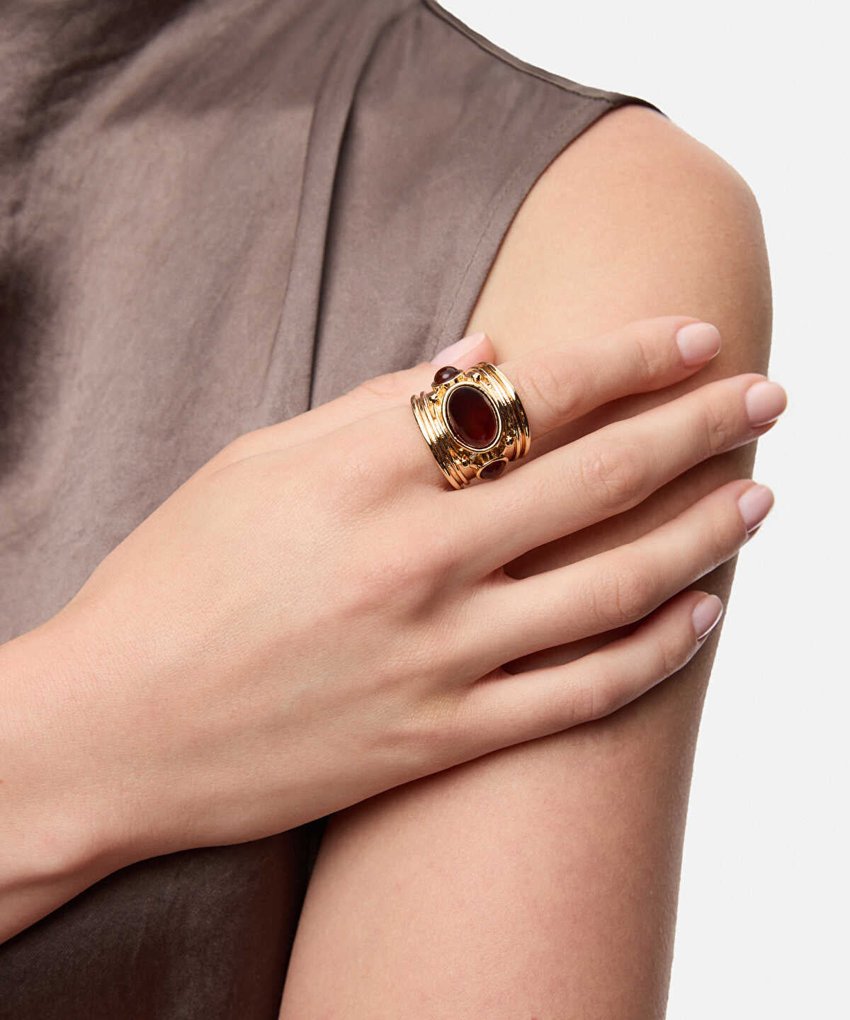 Mixed-Bead Metal Ring