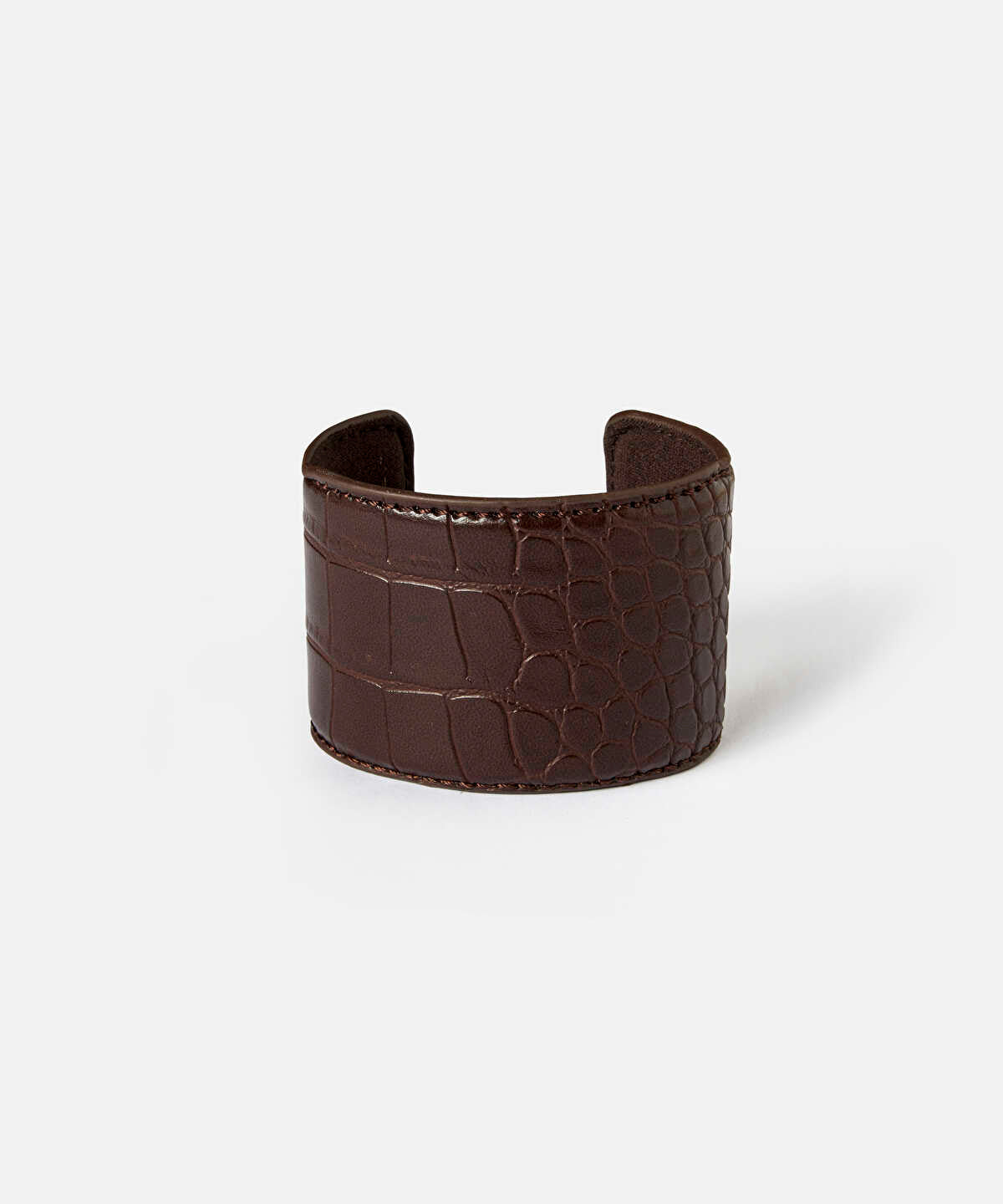Textured Leather-Look Bracelet