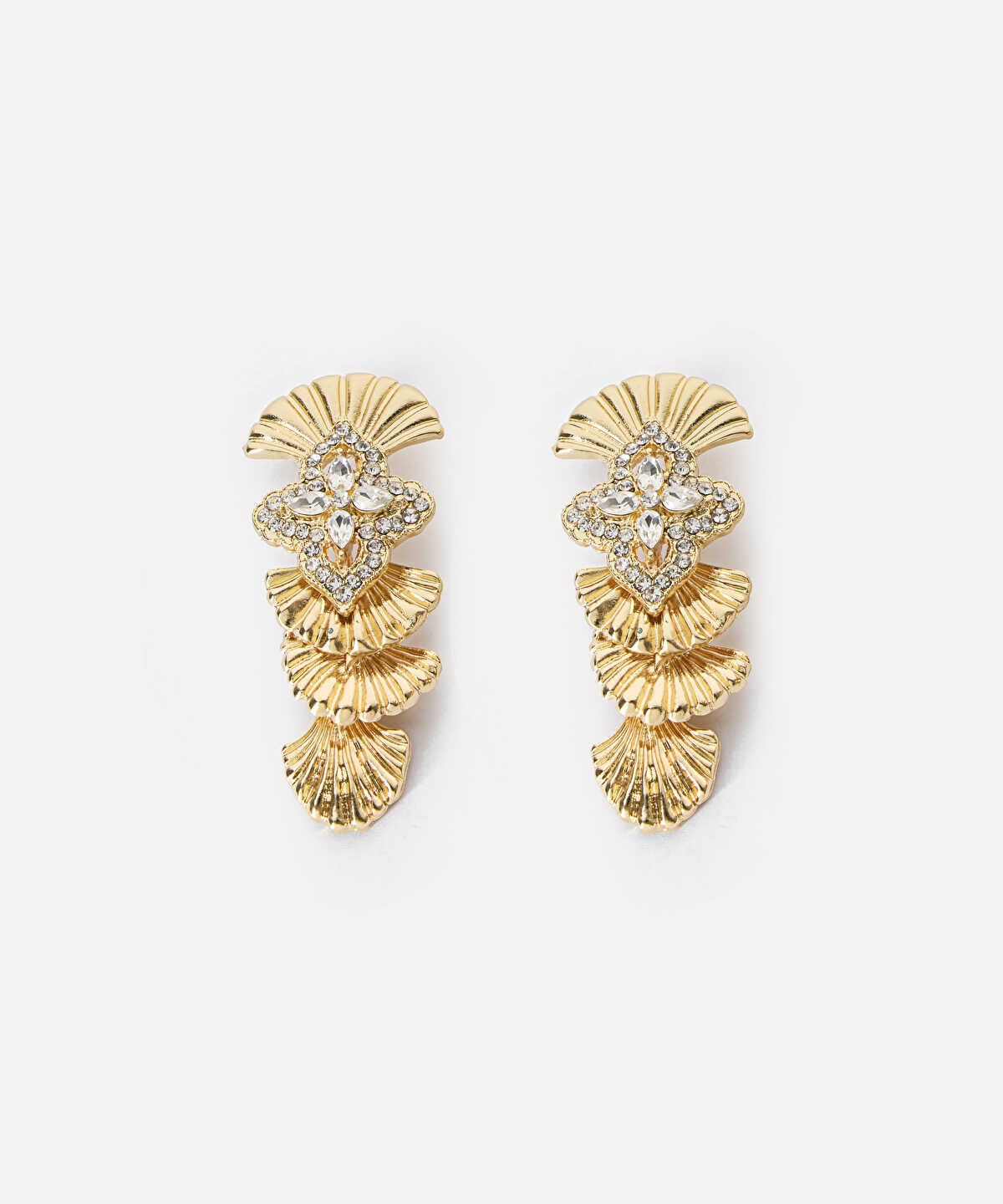 Multi-Piece Rhinestone Earrings
