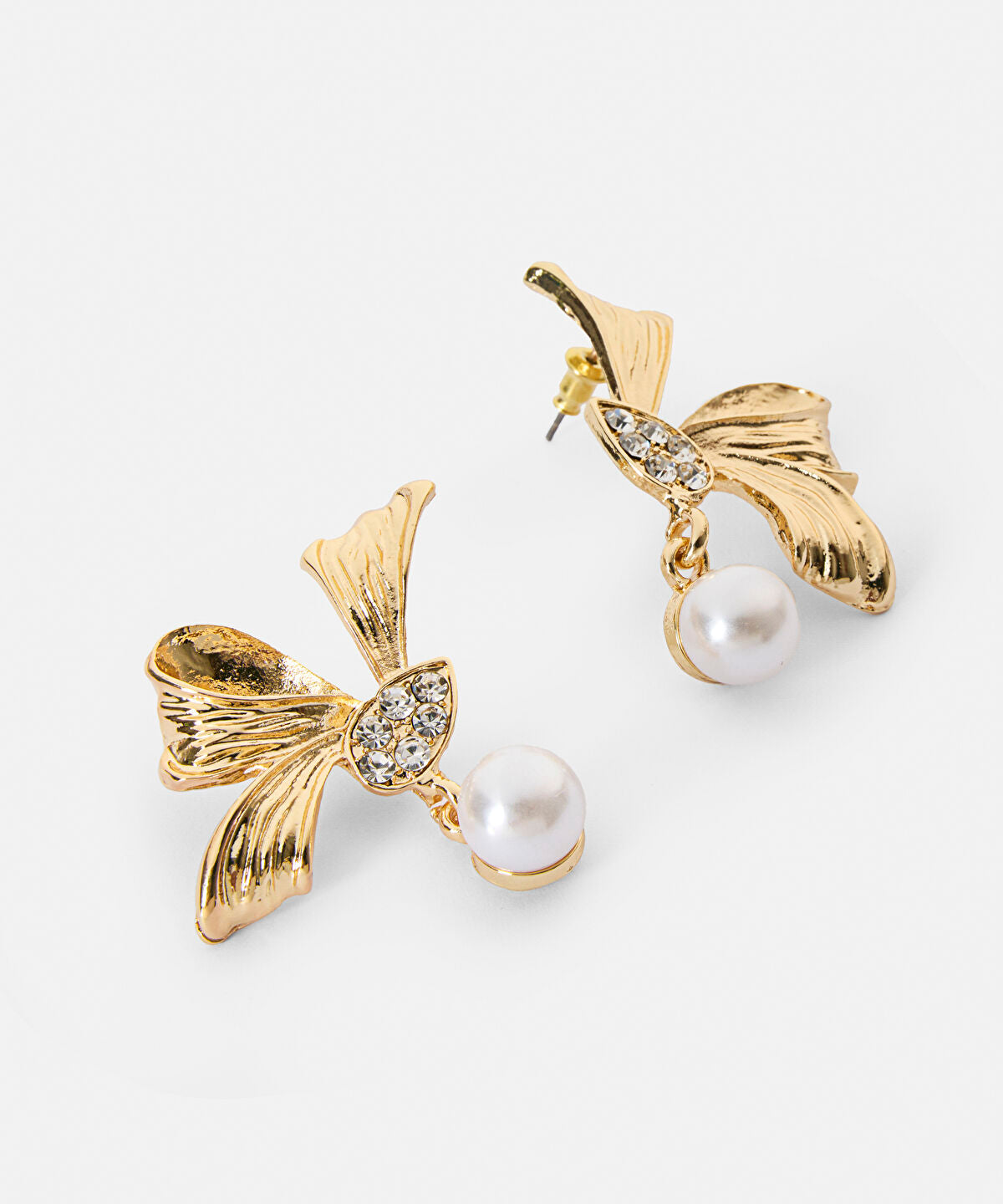 Crystal and Faux Pearl Earrings