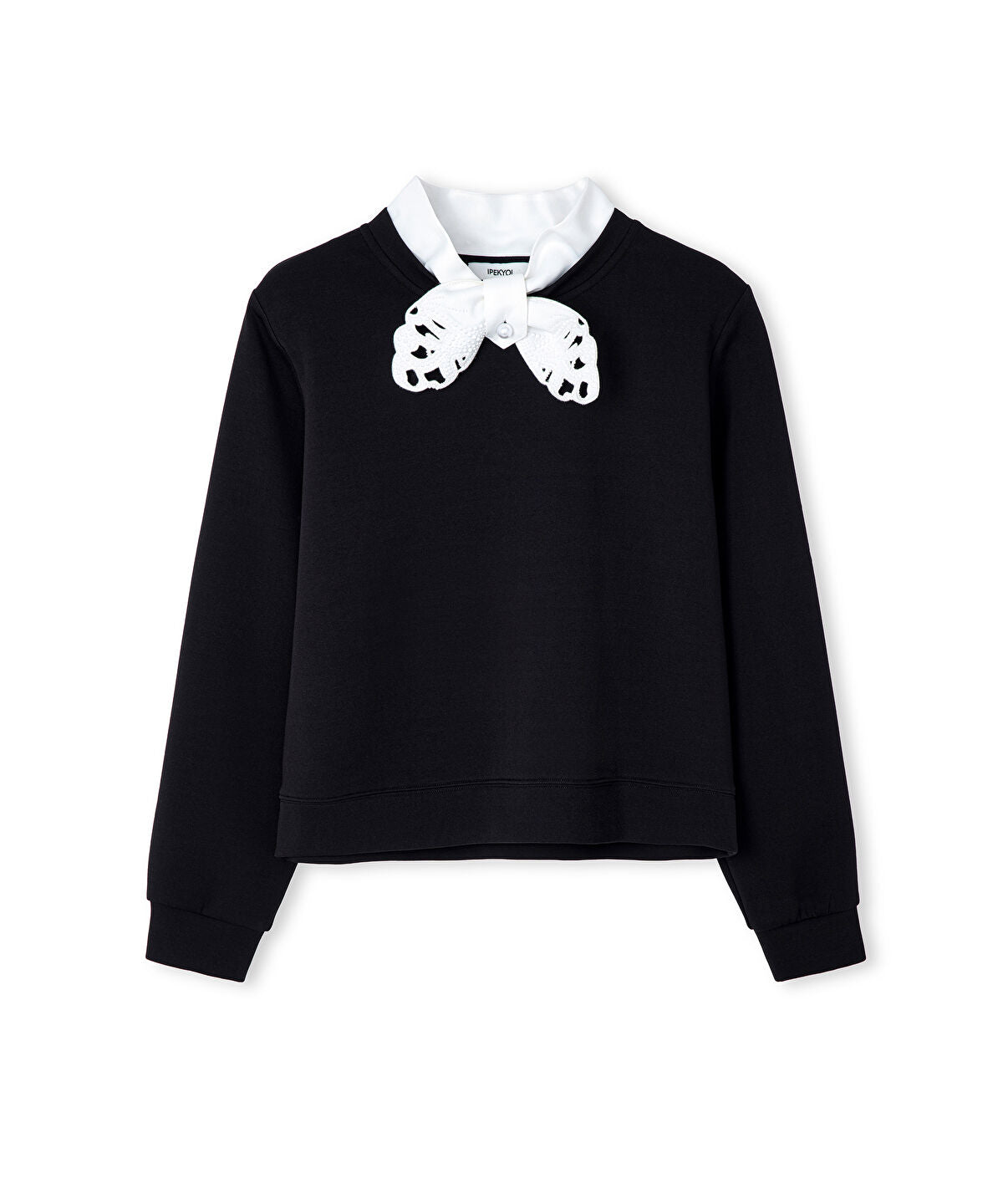 Tie-Neck Sweatshirt