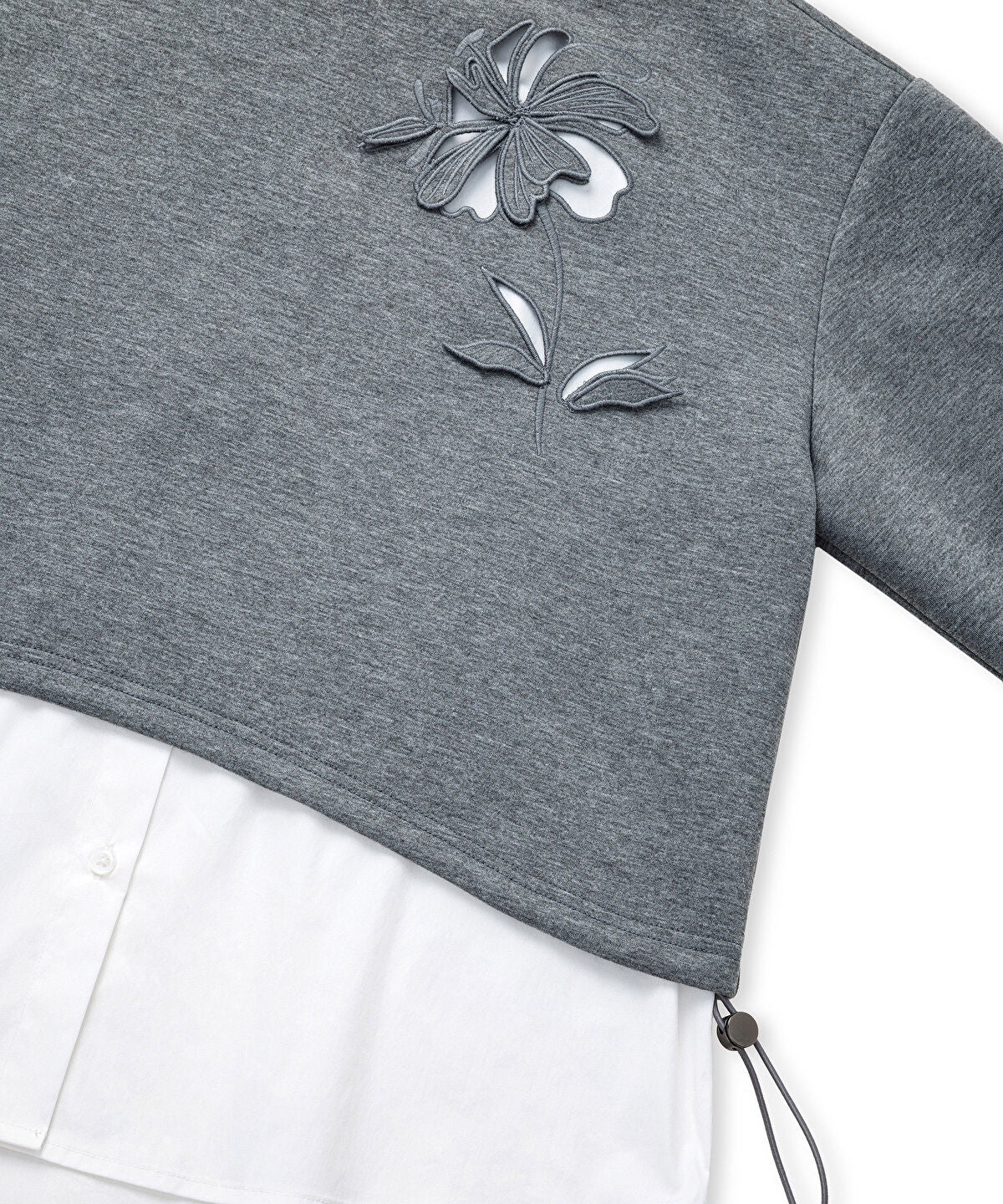 Layered-Effect Cutout Sweatshirt