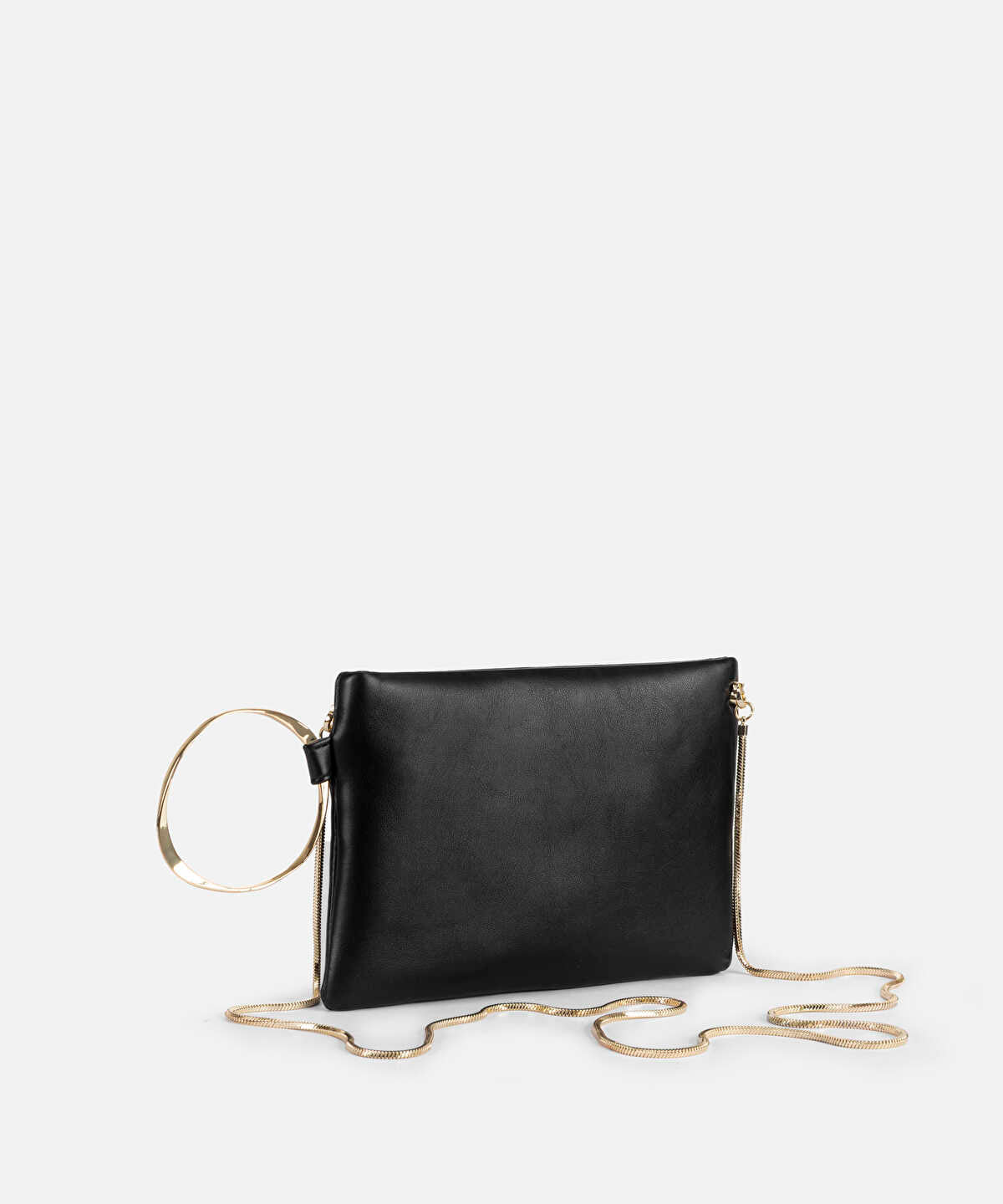 Chain Strap Clutch with Metal Hoop