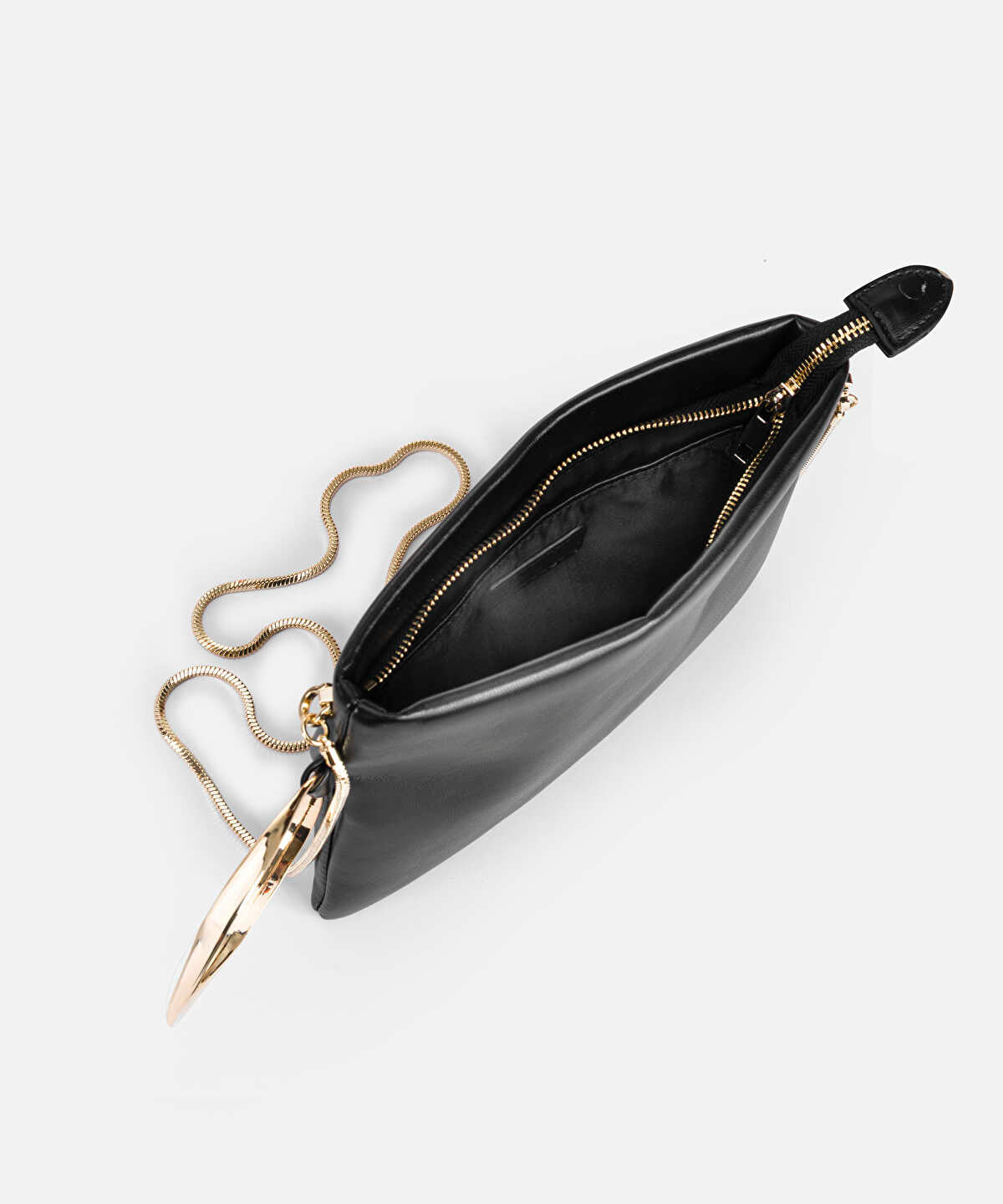Chain Strap Clutch with Metal Hoop