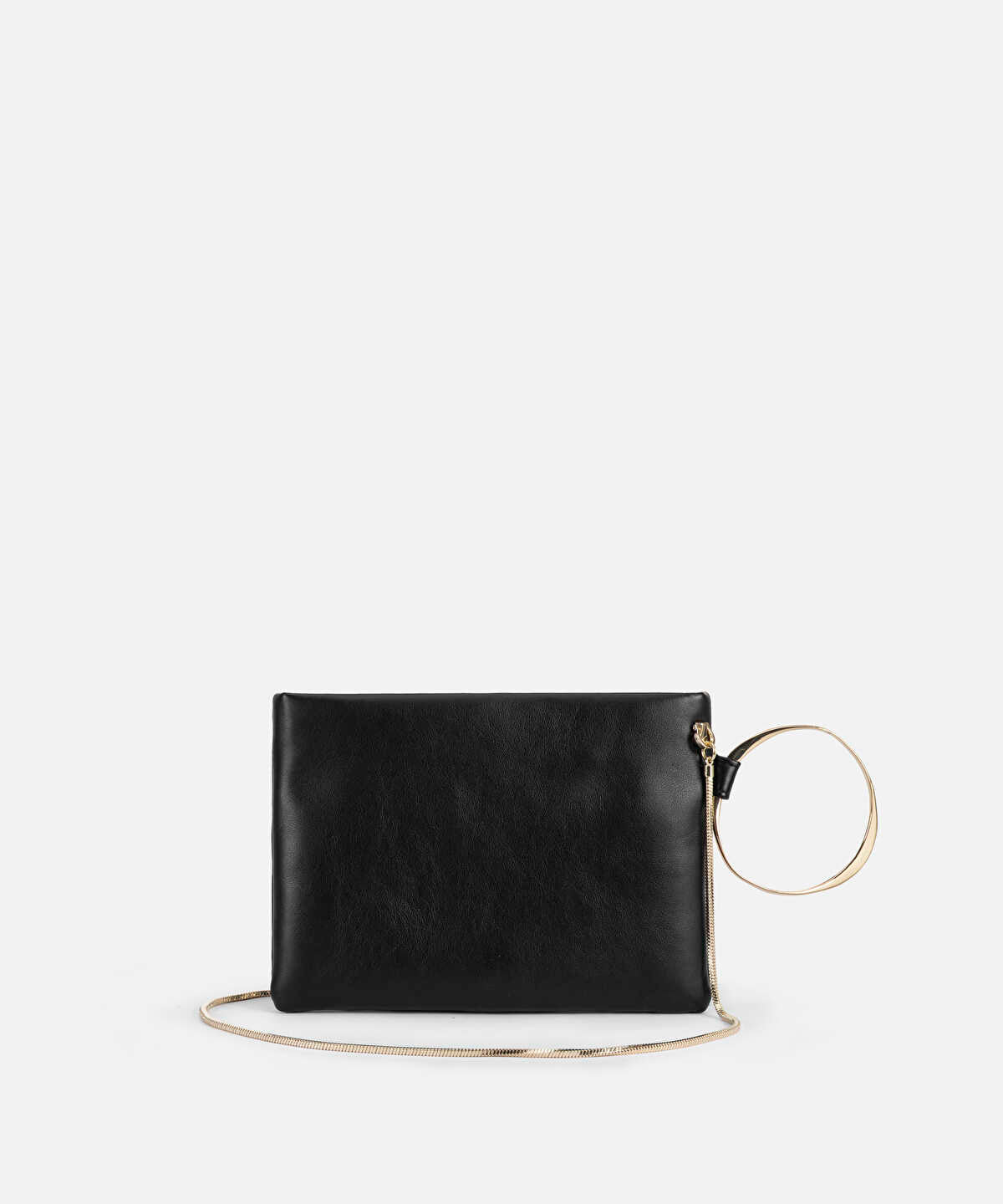 Chain Strap Clutch with Metal Hoop