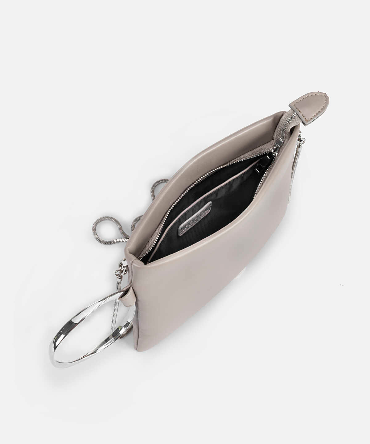 Chain Strap Clutch with Metal Hoop