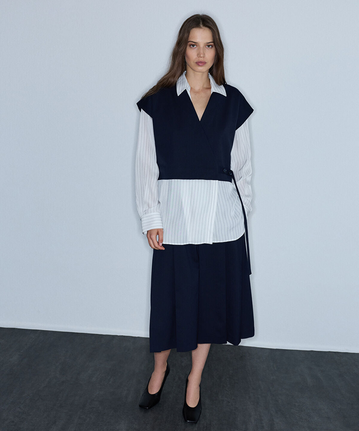 Layered-Effect Overshirt