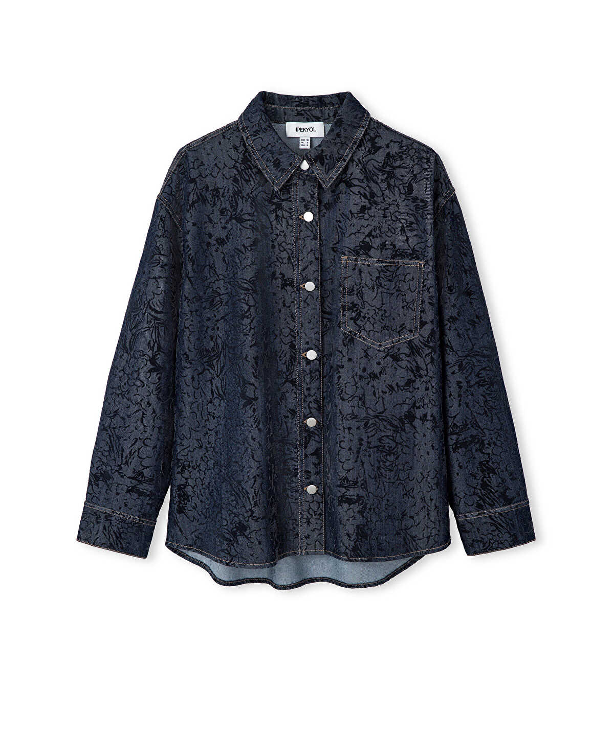 Denim-Effect Overshirt