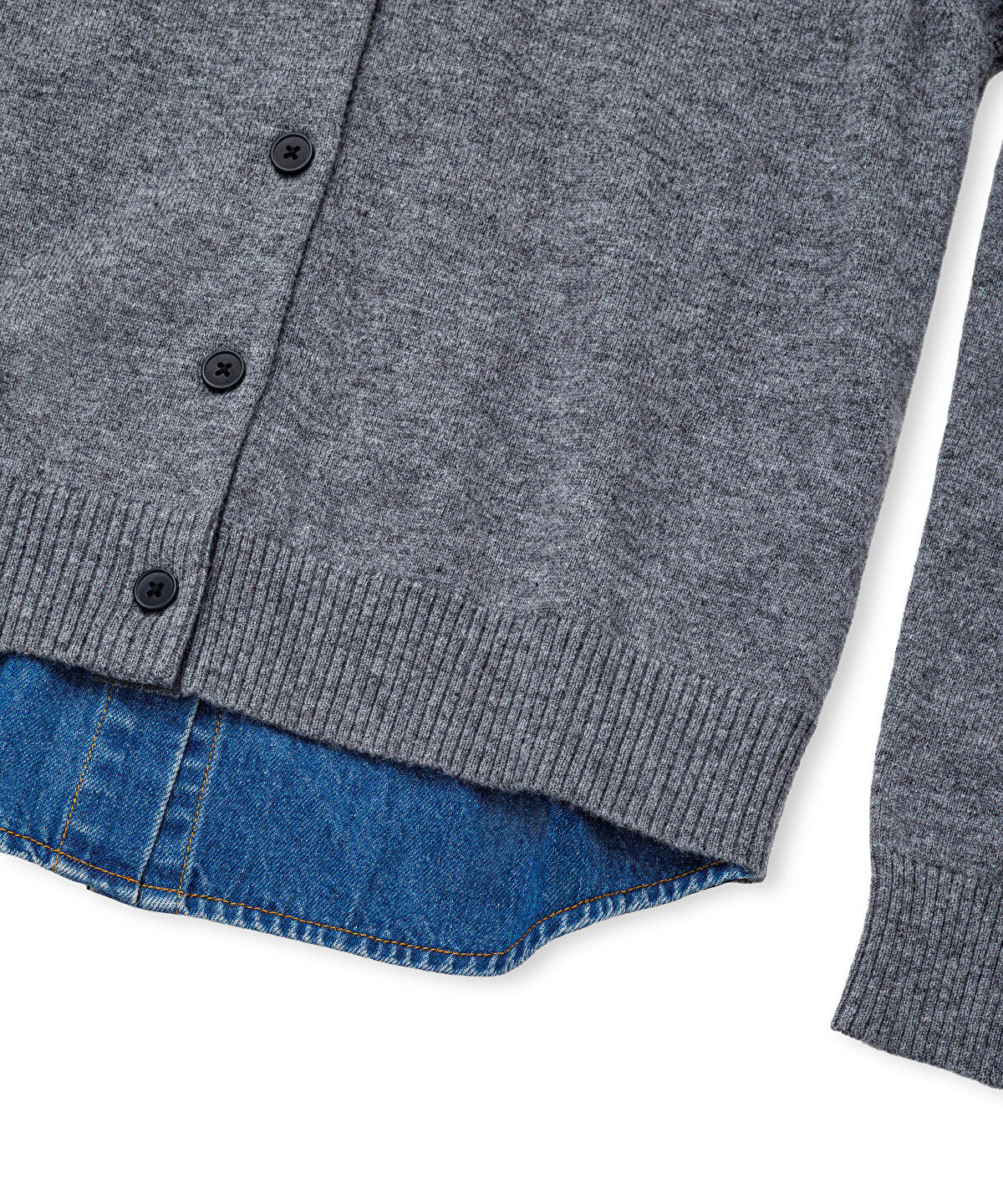 Layered-Effect Cardigan