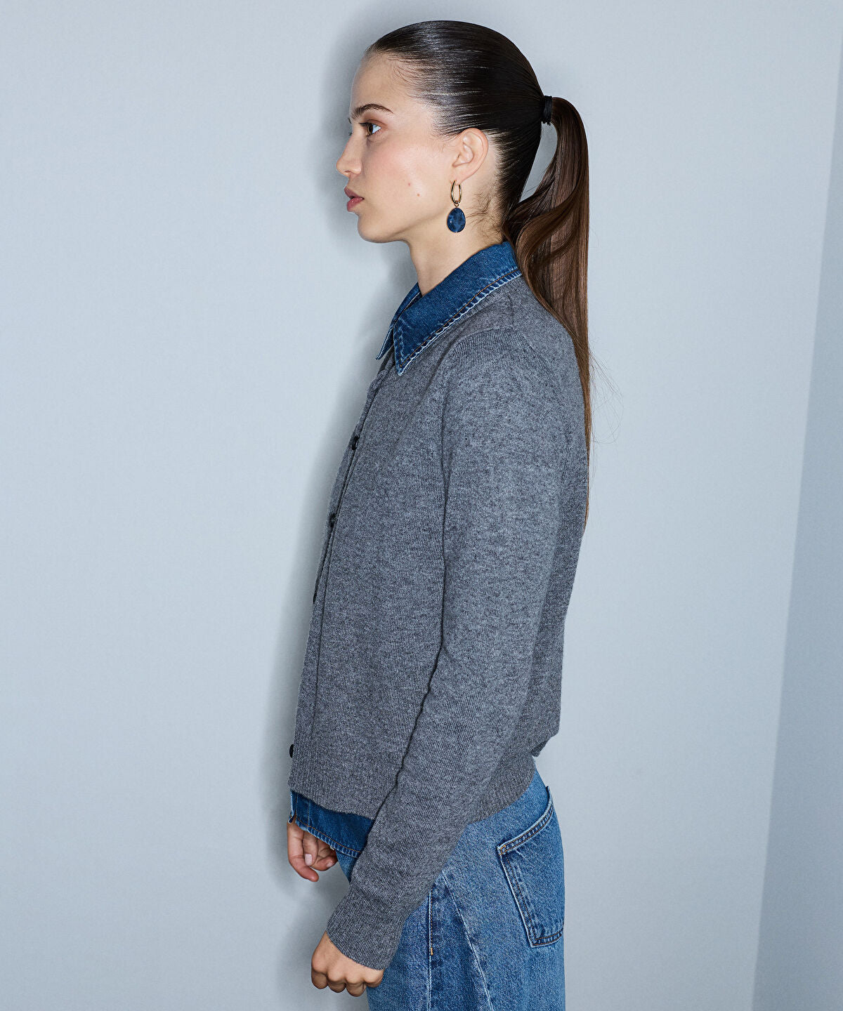 Layered-Effect Cardigan