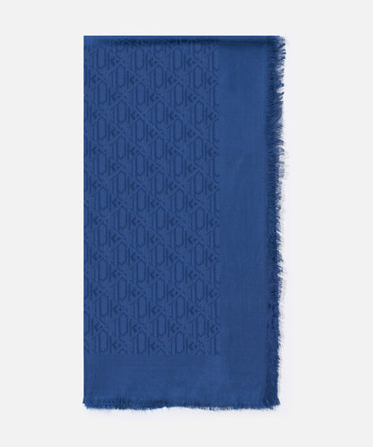 Monogram shawl 130x130 cm