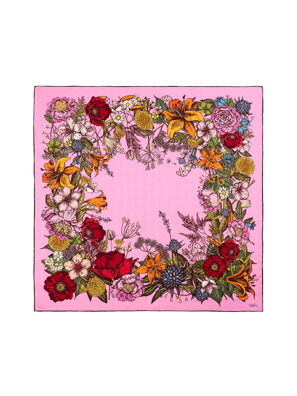 Zoomed 100% Silk Scarf 90X90 Cm