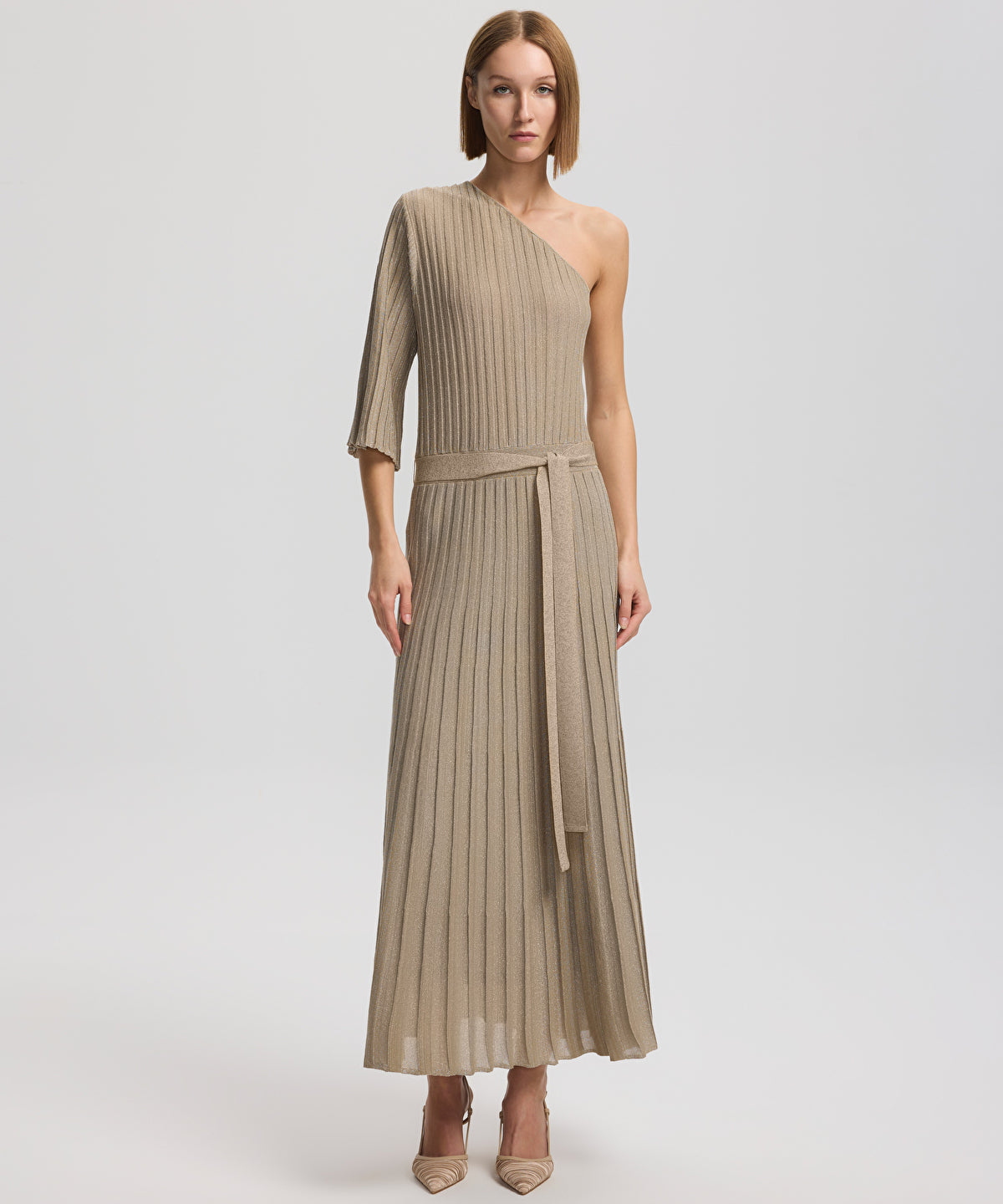 Asymmetric knit dress
